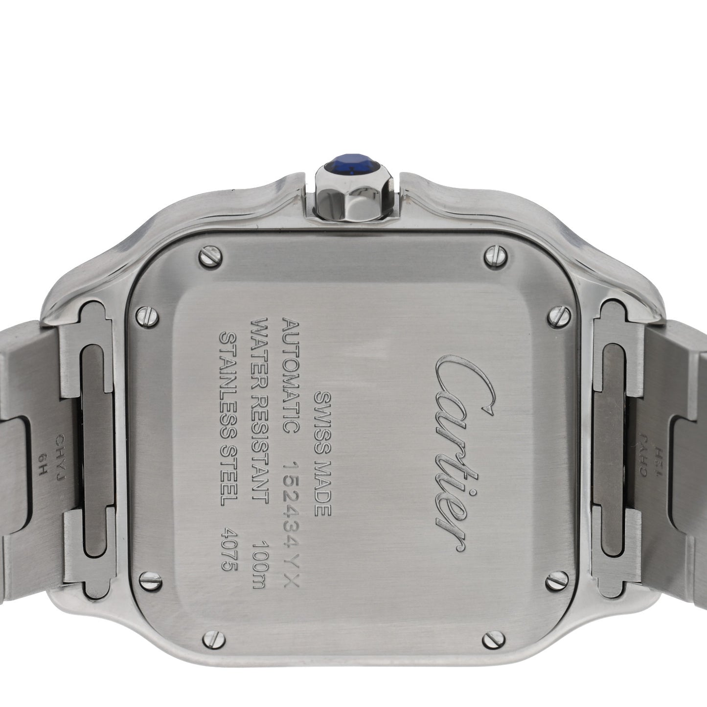 Stainless Steel 18K Yellow Gold 35mm Santos De Cartier Automatic Watch