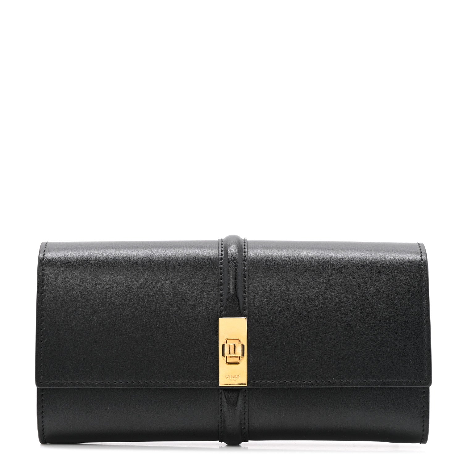 Celine Satinated Calfskin 16 Large Wallet Black 1792690 – FASHIONPHILE