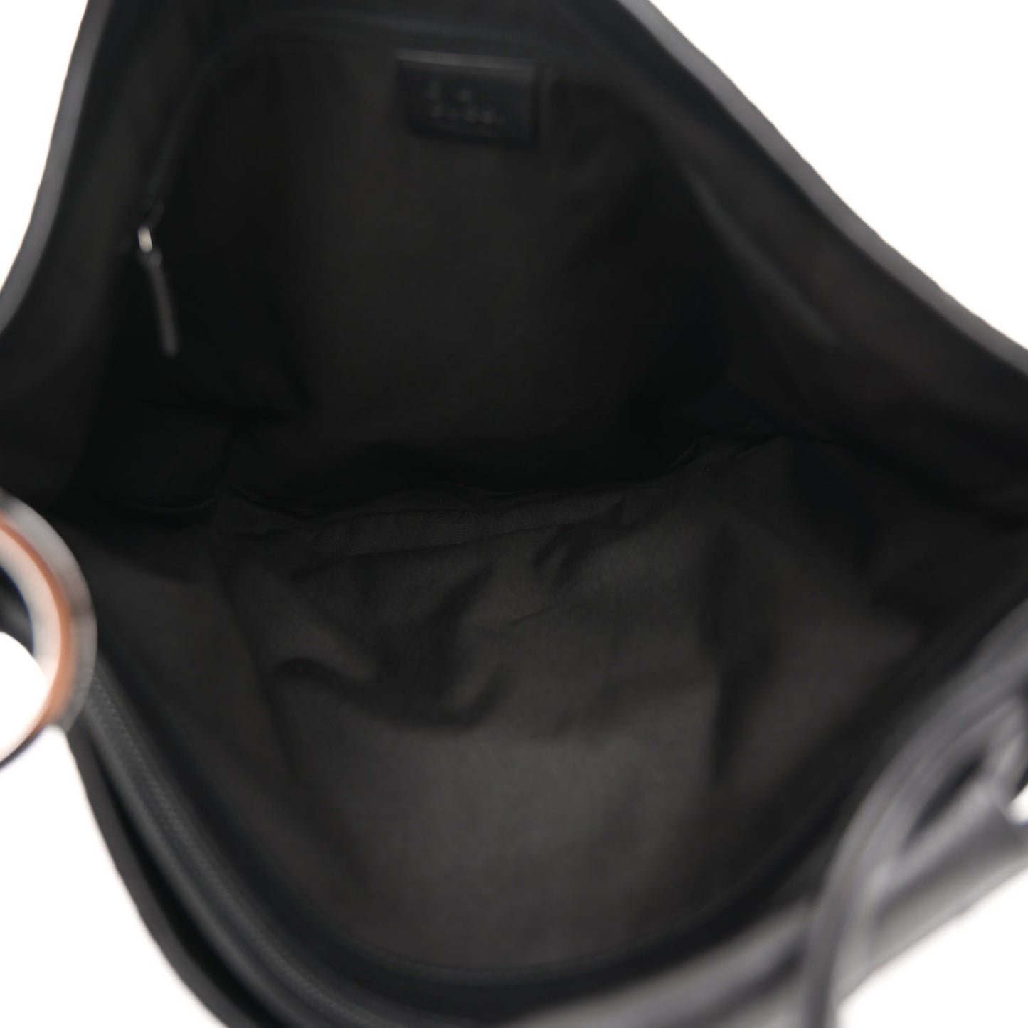 Canvas Horsebit Print Hobo Black