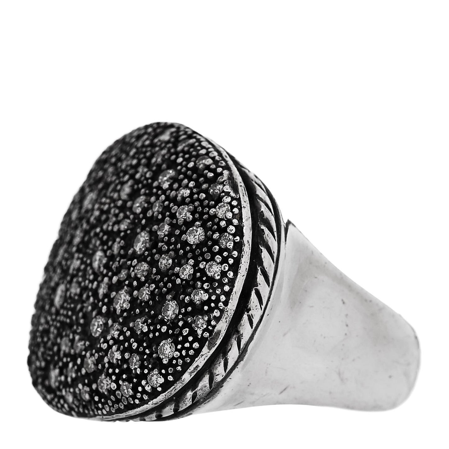 Sterling Silver Diamond Midnight Melange Ring 54 7