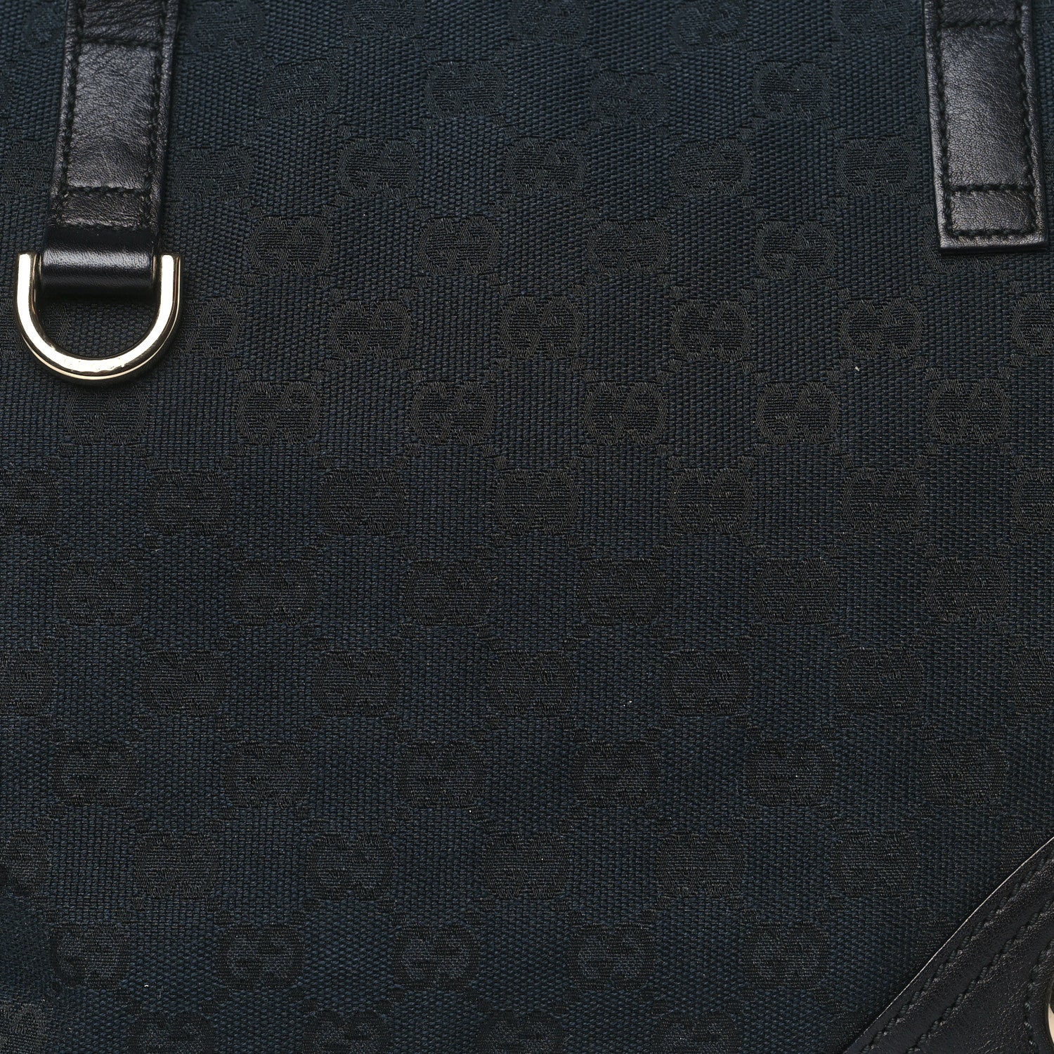 Gucci Monogram Medium New Britt Tote Black 8 of 14