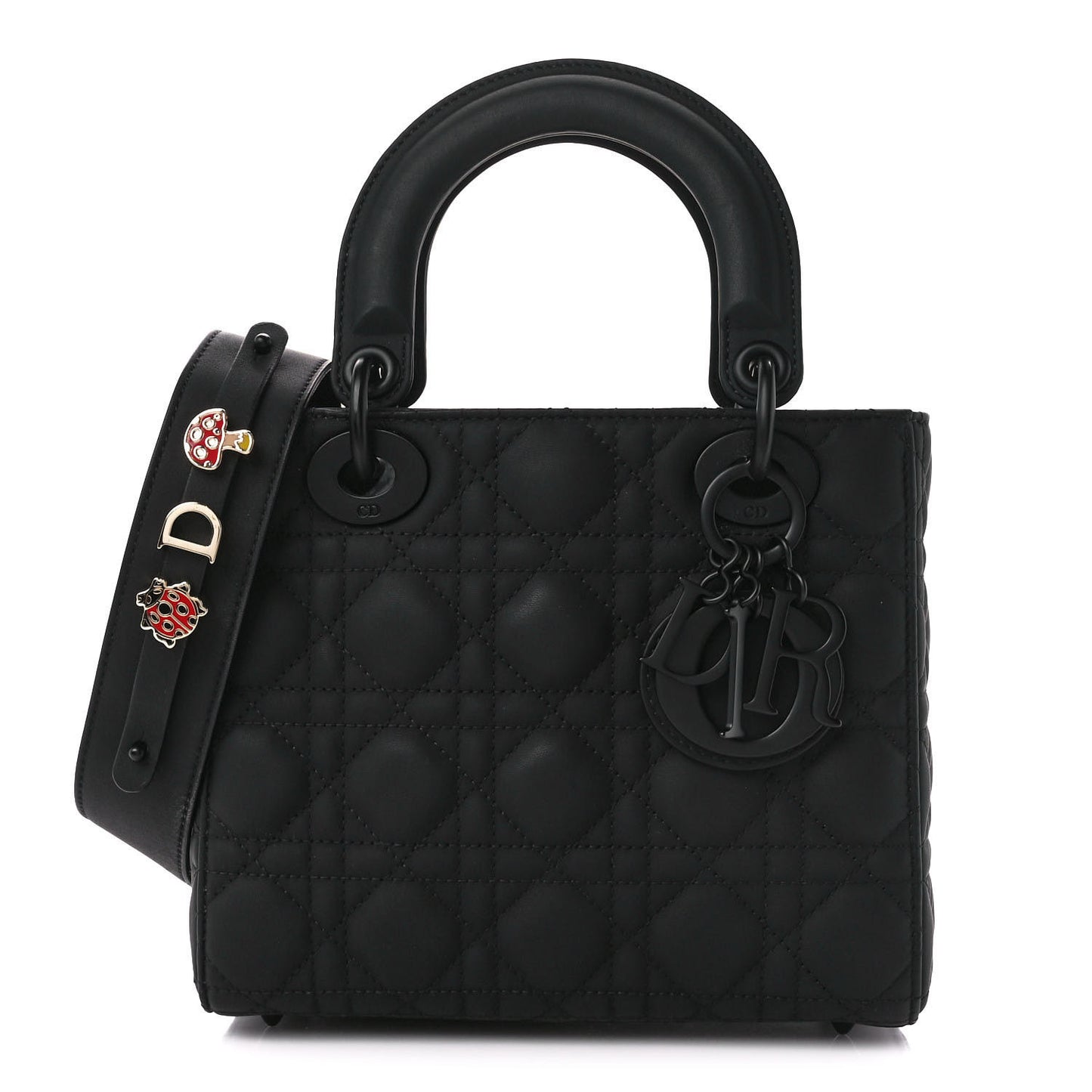 Ultra Matte Calfskin Cannage Small My ABCDior Lady Dior Black