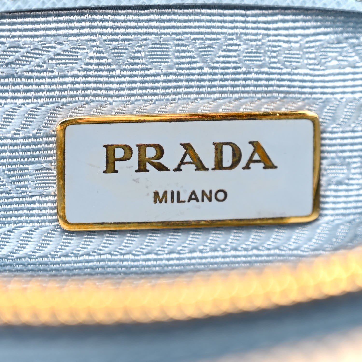 Prada Saffiano Lux Small Promenade Tote Aviazione 6 of 15