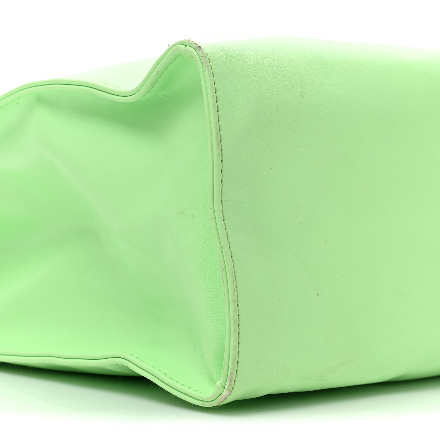 Vegan Leather Medium Shopping Bag Double Mint