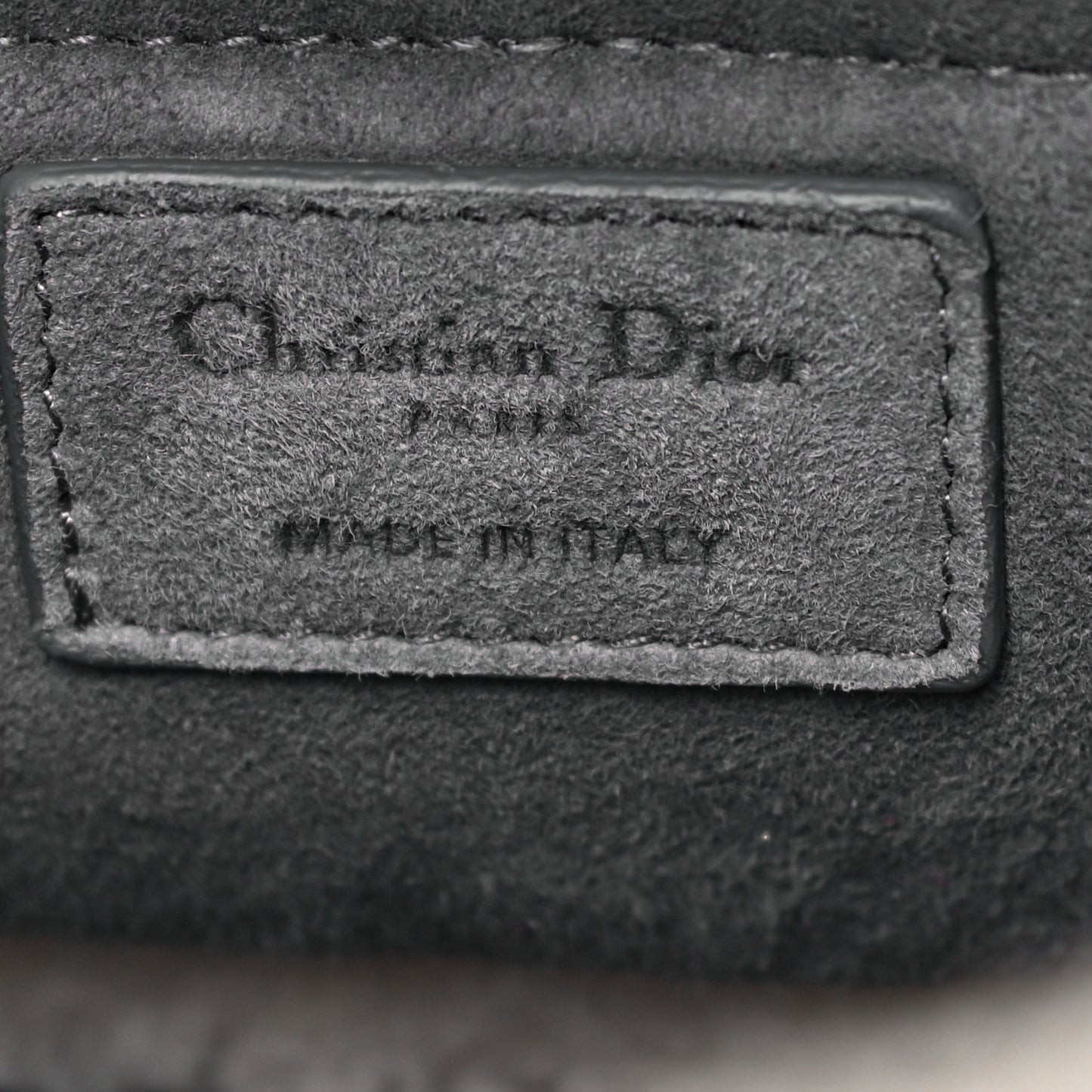 Suede Shearling Cannage Small Lady Dior Gray