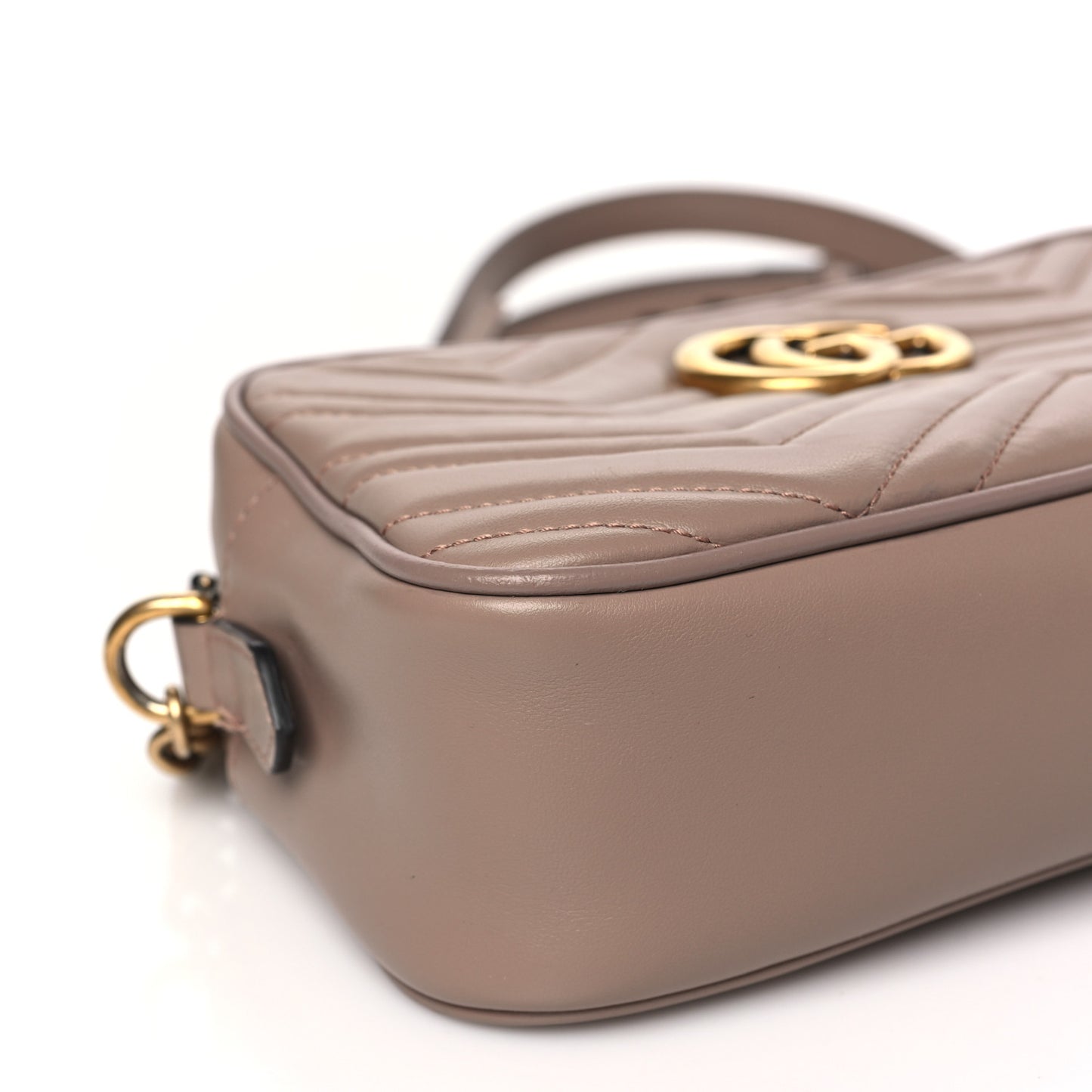 Calfskin Matelasse Small GG Marmont Chain Shoulder Bag Porcelain Rose