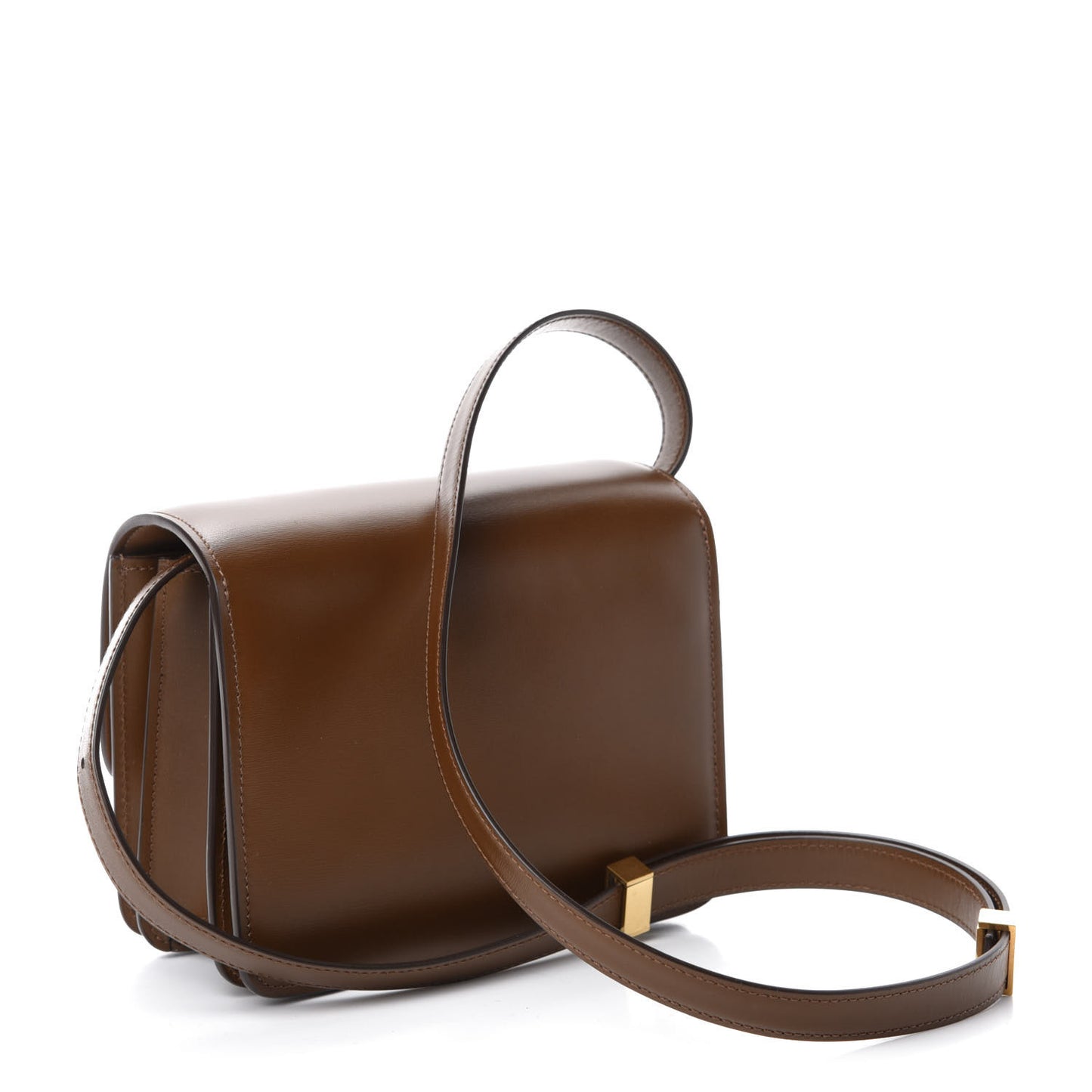 Smooth Calfskin Small Classic Box Flap Bag Camel