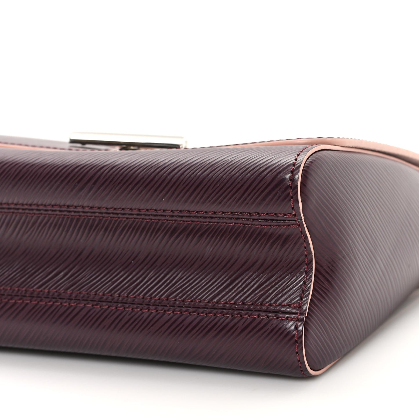 Epi Twist Shoulder Bag MM Prune Rose Poudre