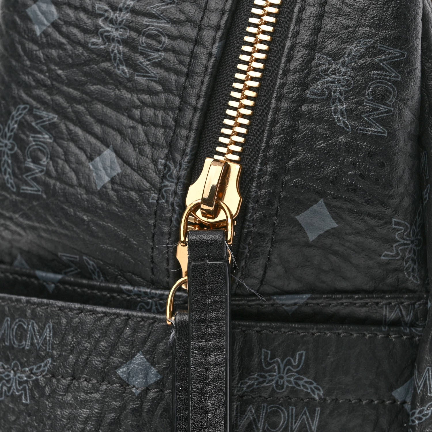 MCM Visetos Studded Medium Stark M Backpack Black 12 of 12