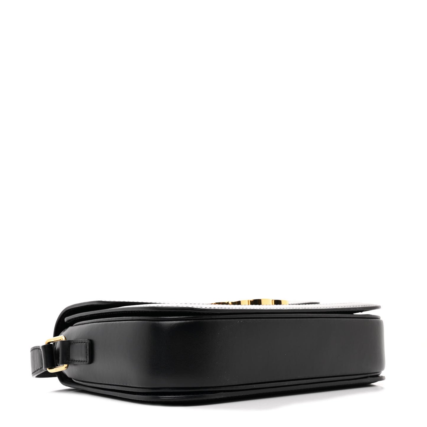 Canvas Calfskin Triomphe Embroidered Medium Triomphe Bag Black