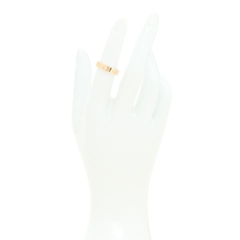 18K Pink Gold 8 Diamond 4mm LOVE Wedding Band Ring 50 5.25