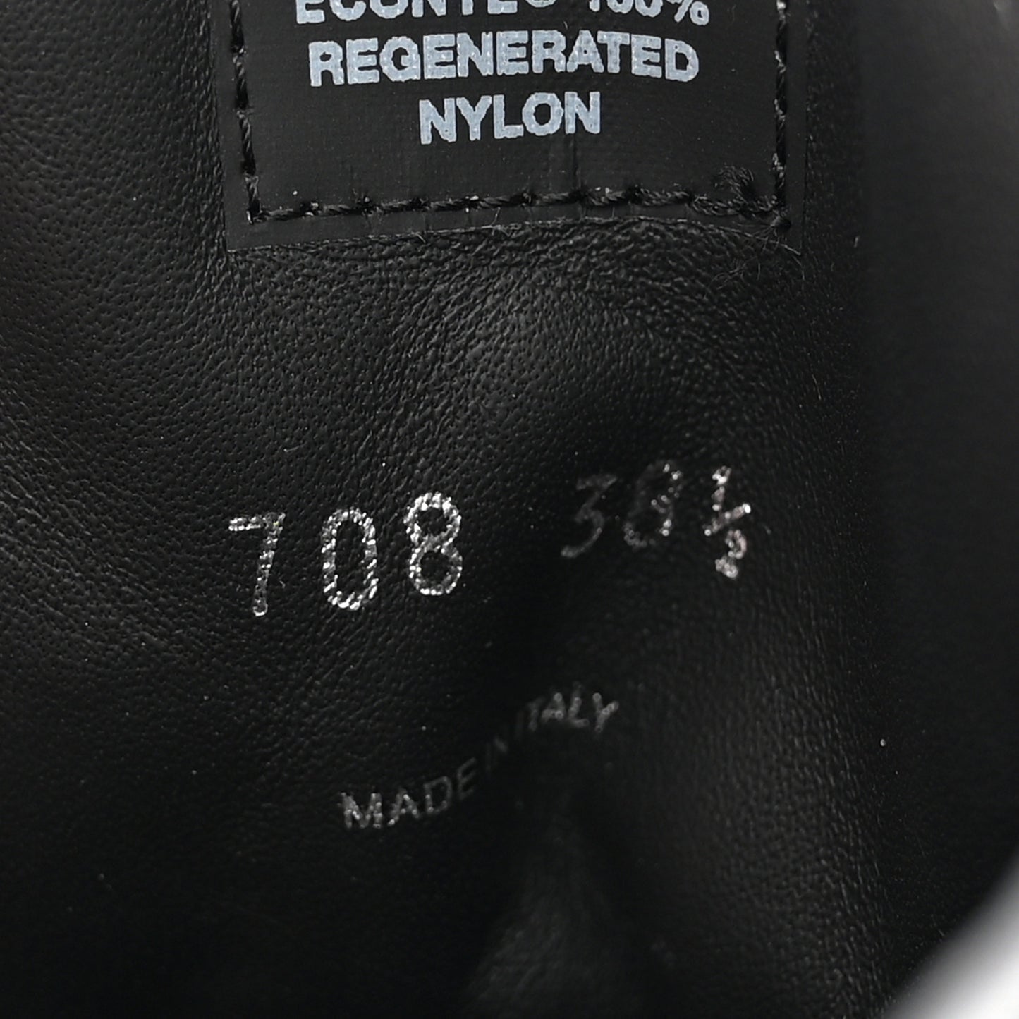 Spazzolato Re-Nylon Metal Triangle Logo Lace Up 55mm Ankle Boots 38.5 Black