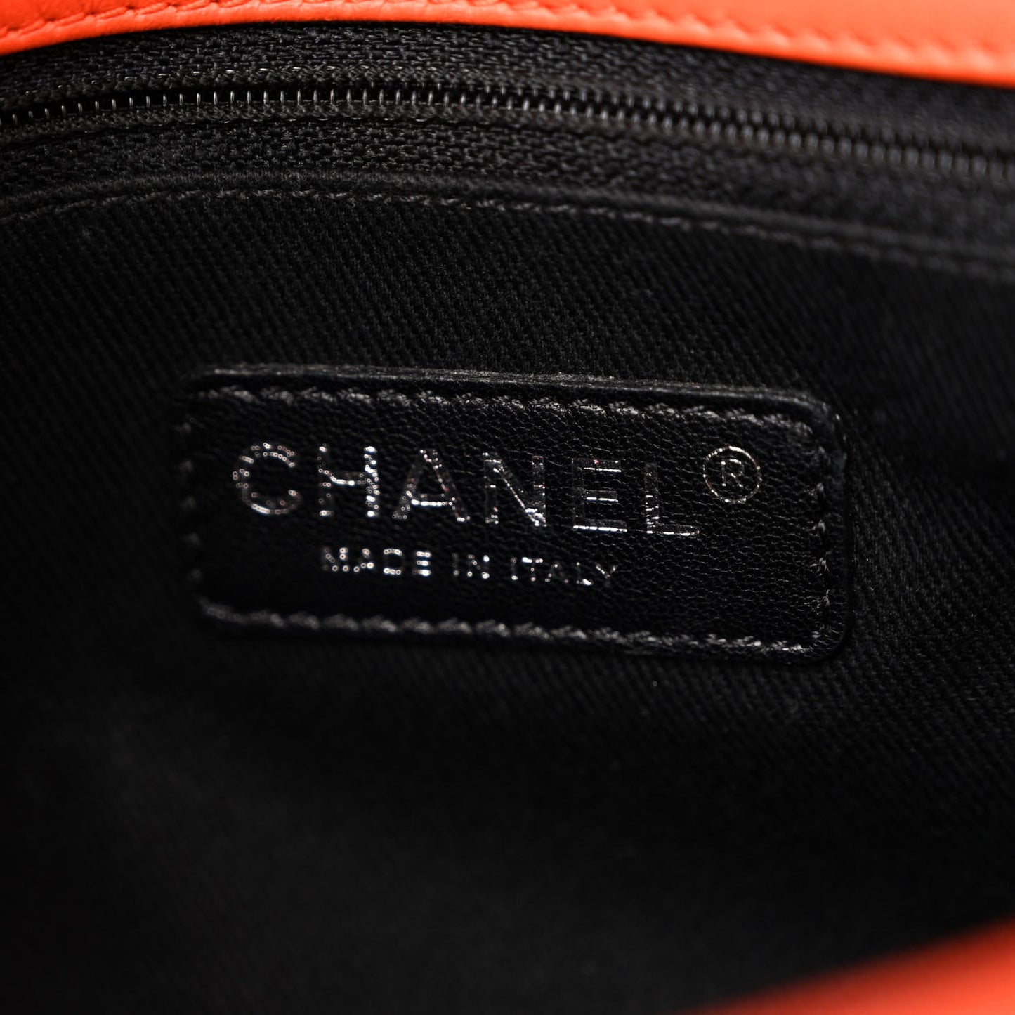 Patent Quilted Small Coco Shine Flap Orange