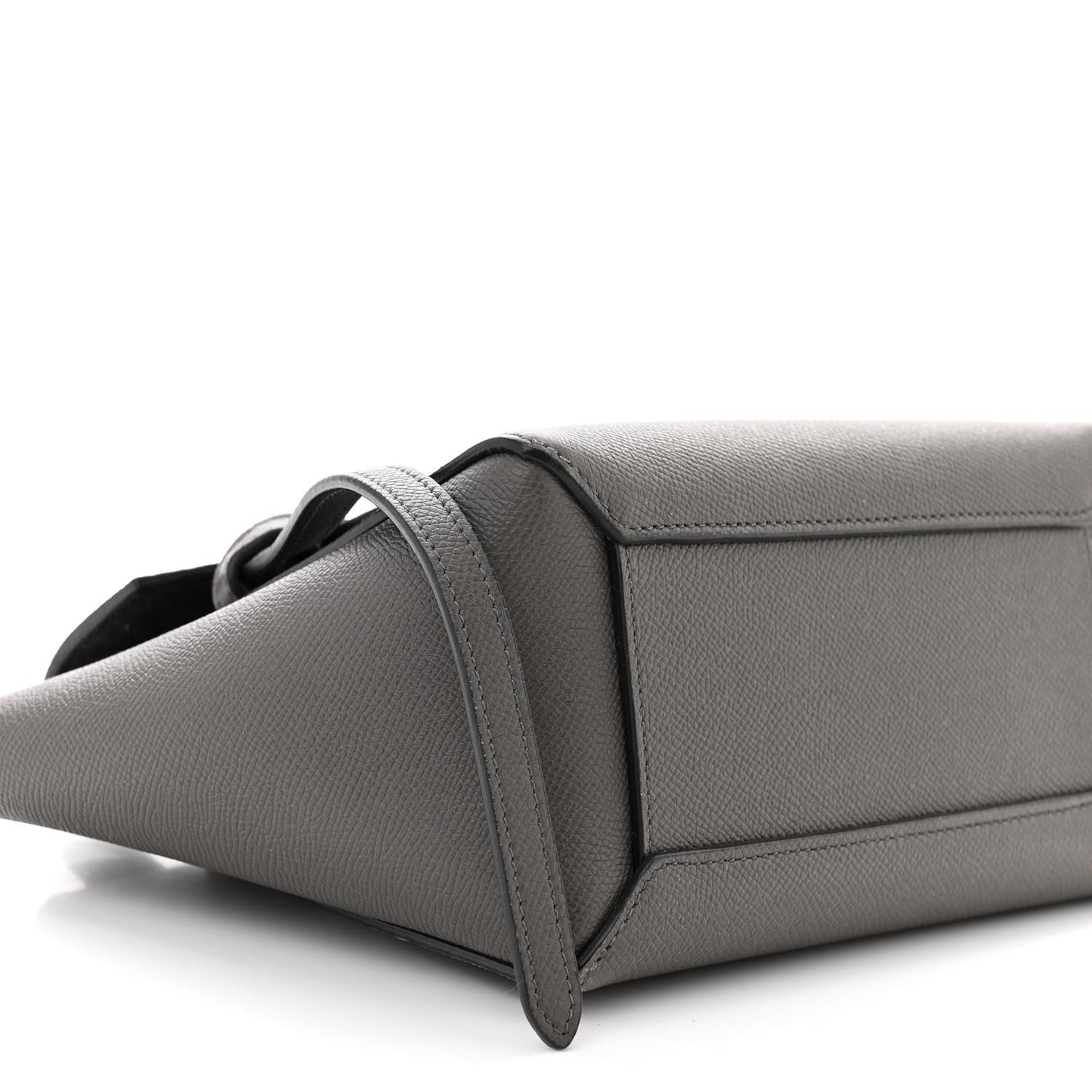 Grained Calfskin Micro Belt Bag Grey