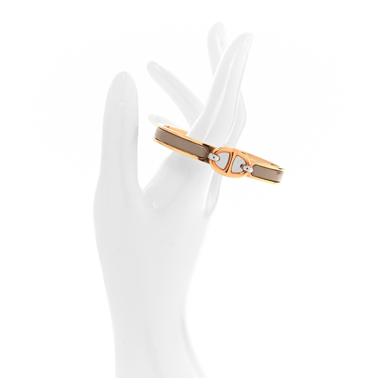 Hermes Enamel Mini Clic Chaine d'Ancre Bracelet PM Chataigne 2 of 5