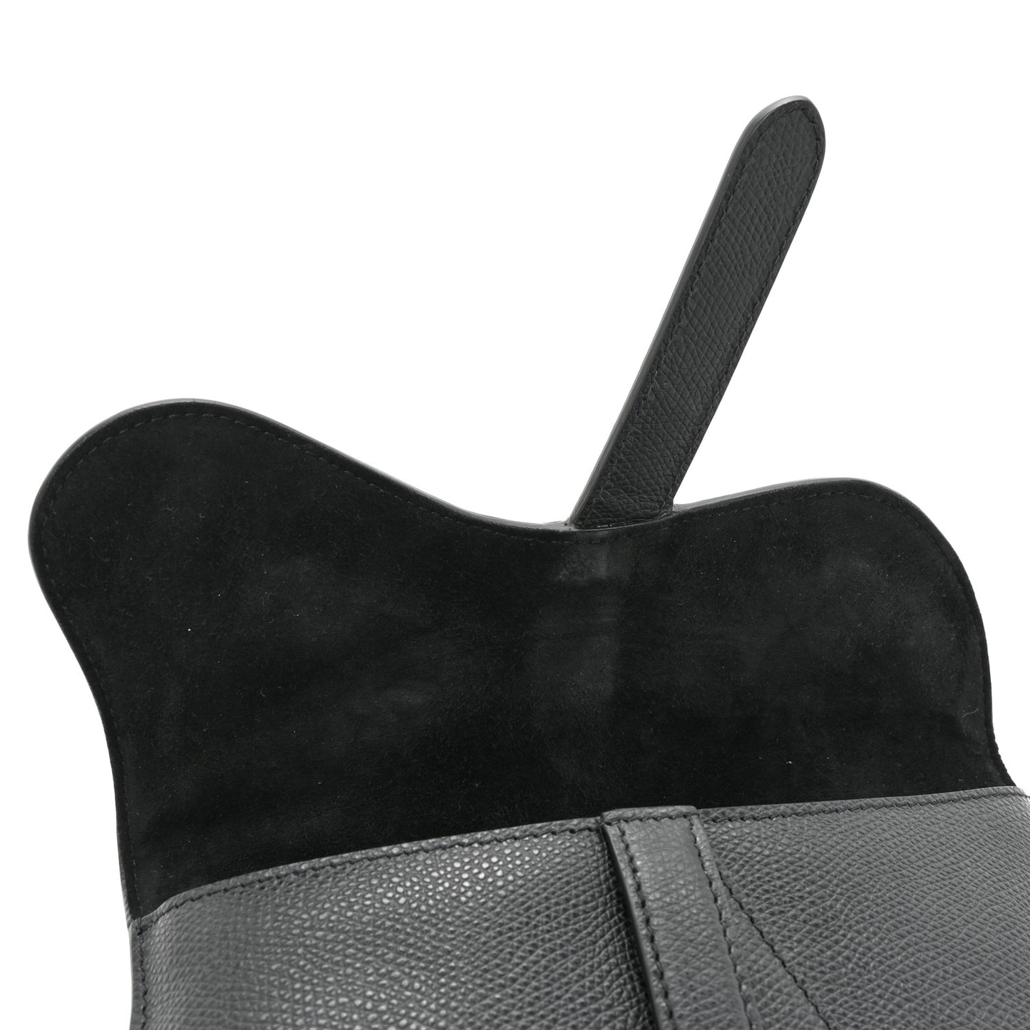 Calfskin Saddle Belt Bag Black