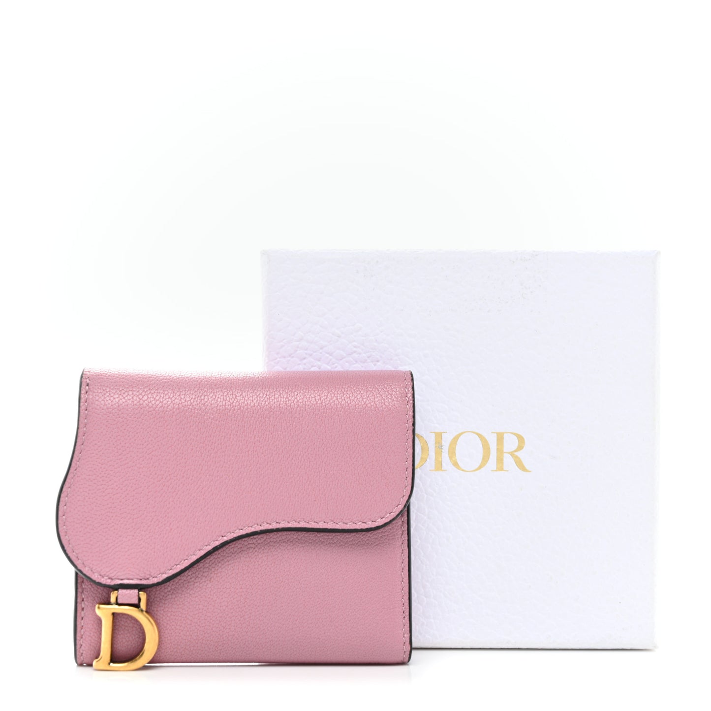 Goatskin Saddle Lotus Wallet Pink
