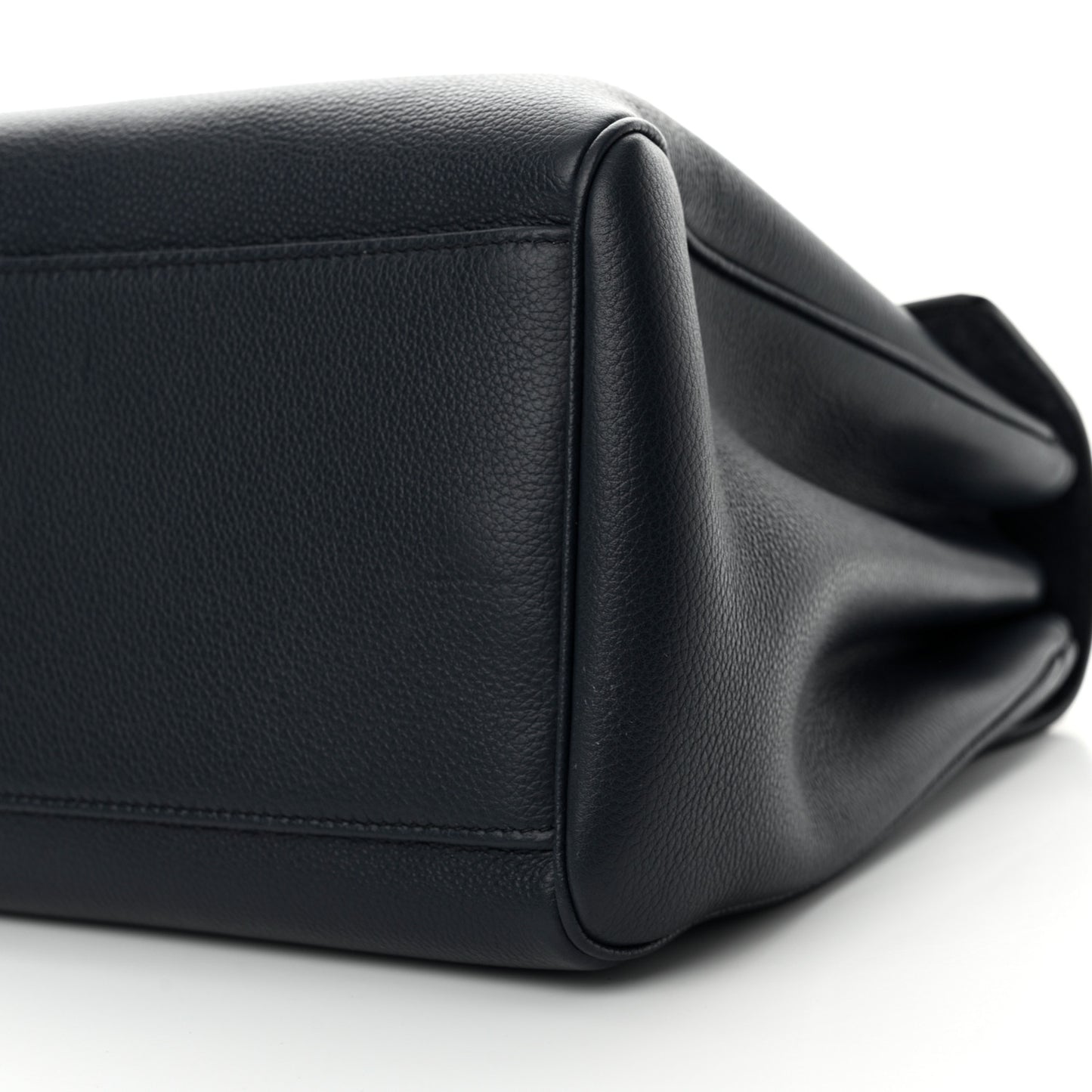 Supple Grained Calfskin Medium Soft 16 Bag Navy Blue