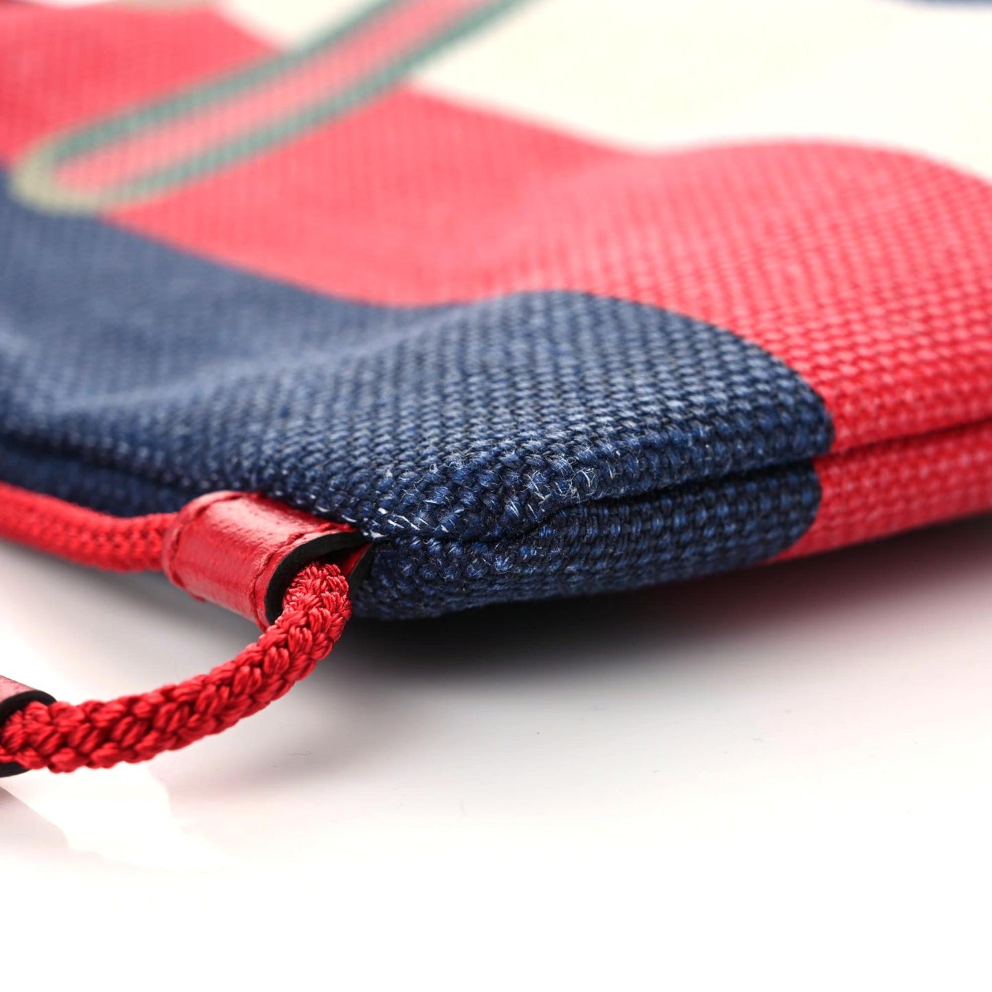 Canvas Logo Sylvie Stripe Drawstring Backpack Red