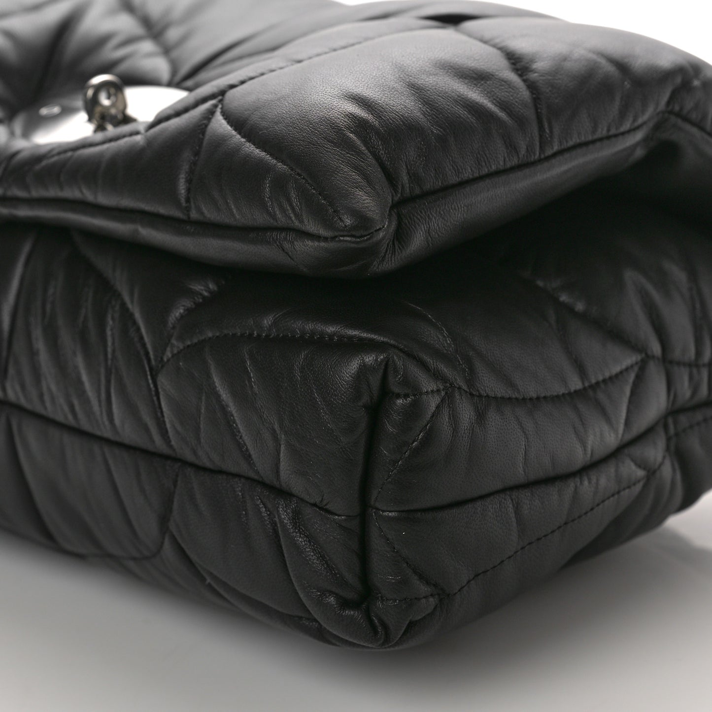 Nappa Pillow Quilted Softie Bag Black