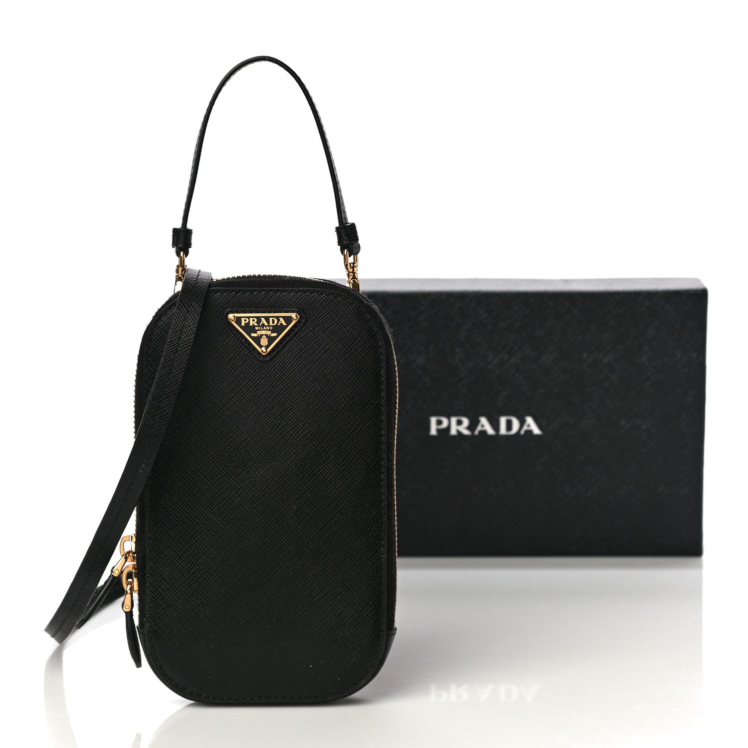 Prada Saffiano Mini Bag Black 13 of 13