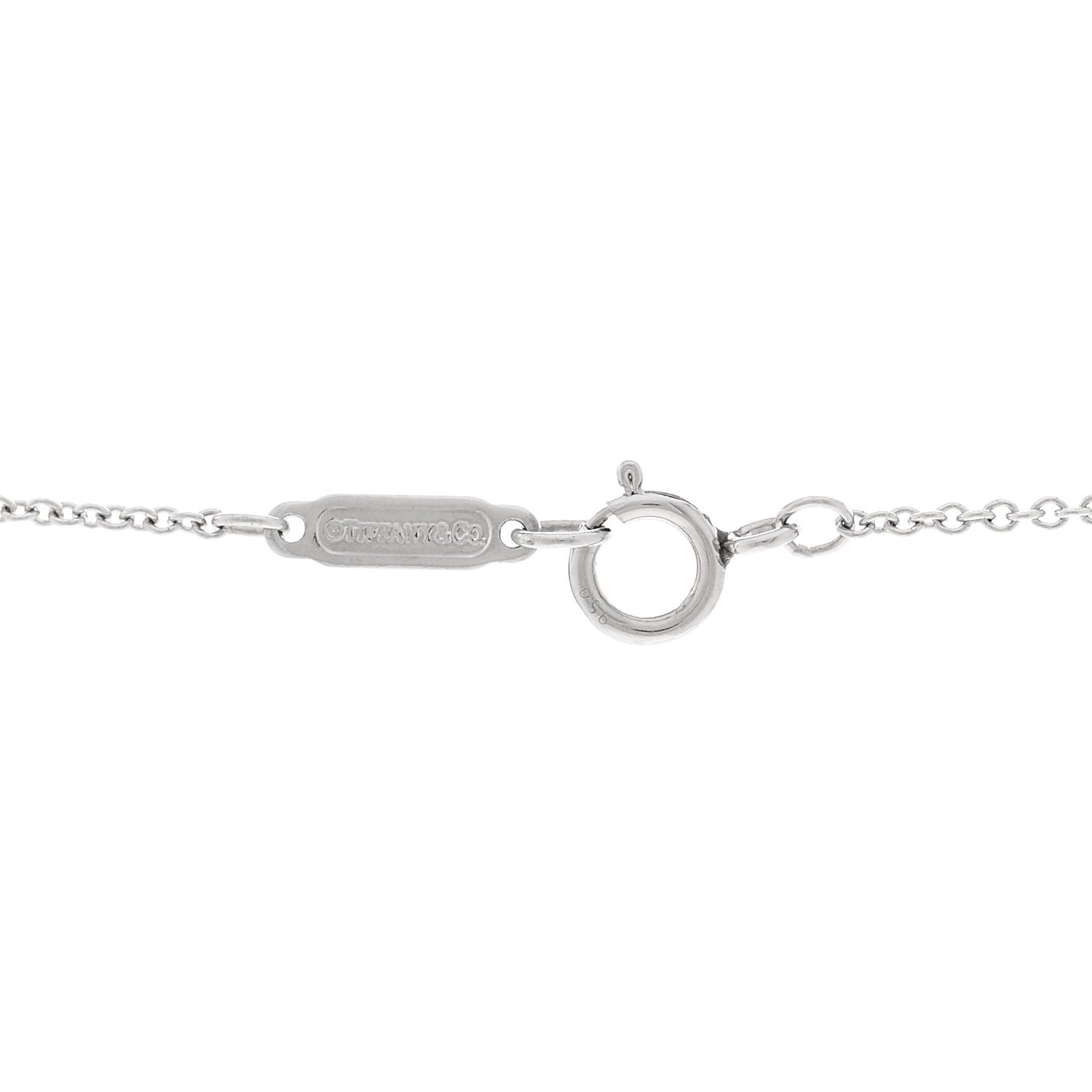 Tiffany Platinum Diamond Open Circle Pendant Necklace 4 of 4
