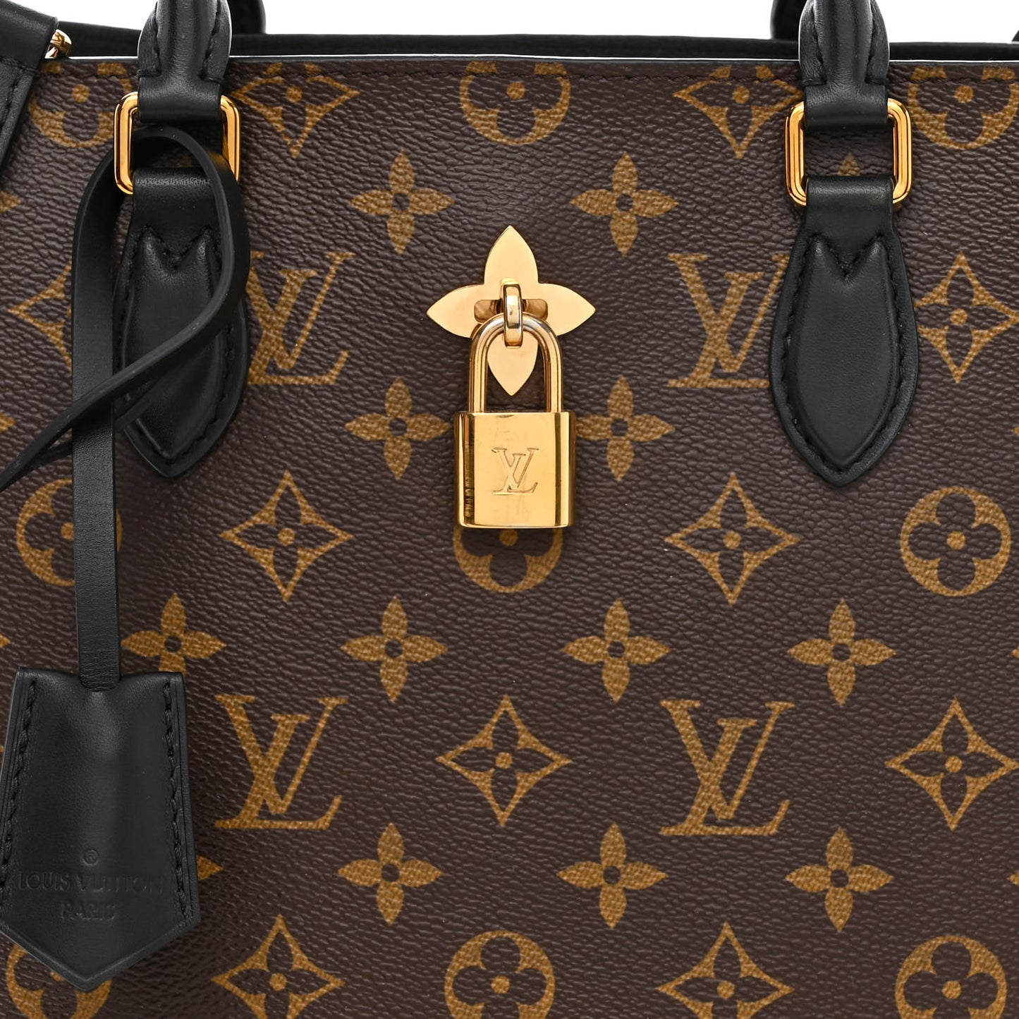 Monogram Flower Tote Black