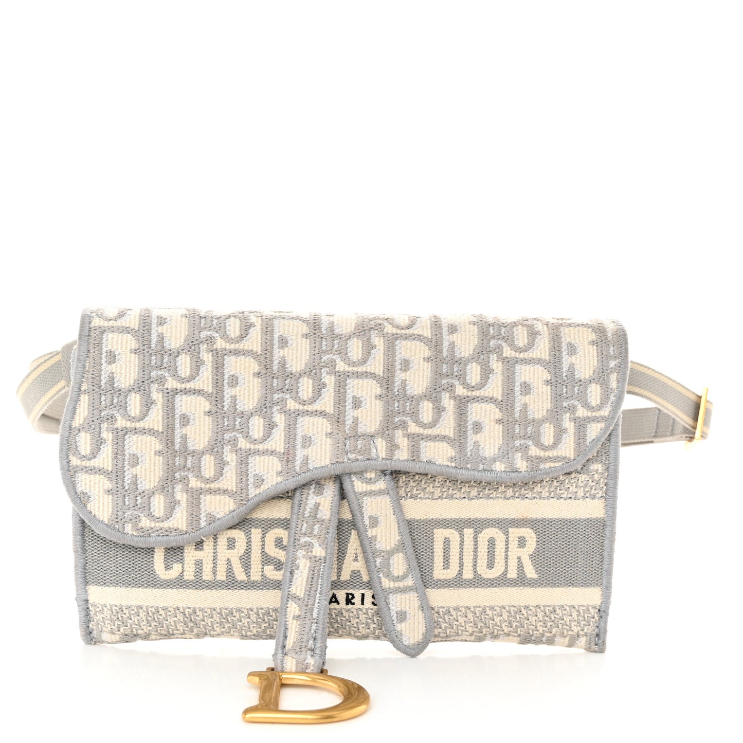 Oblique Saddle Belt Bag Grey