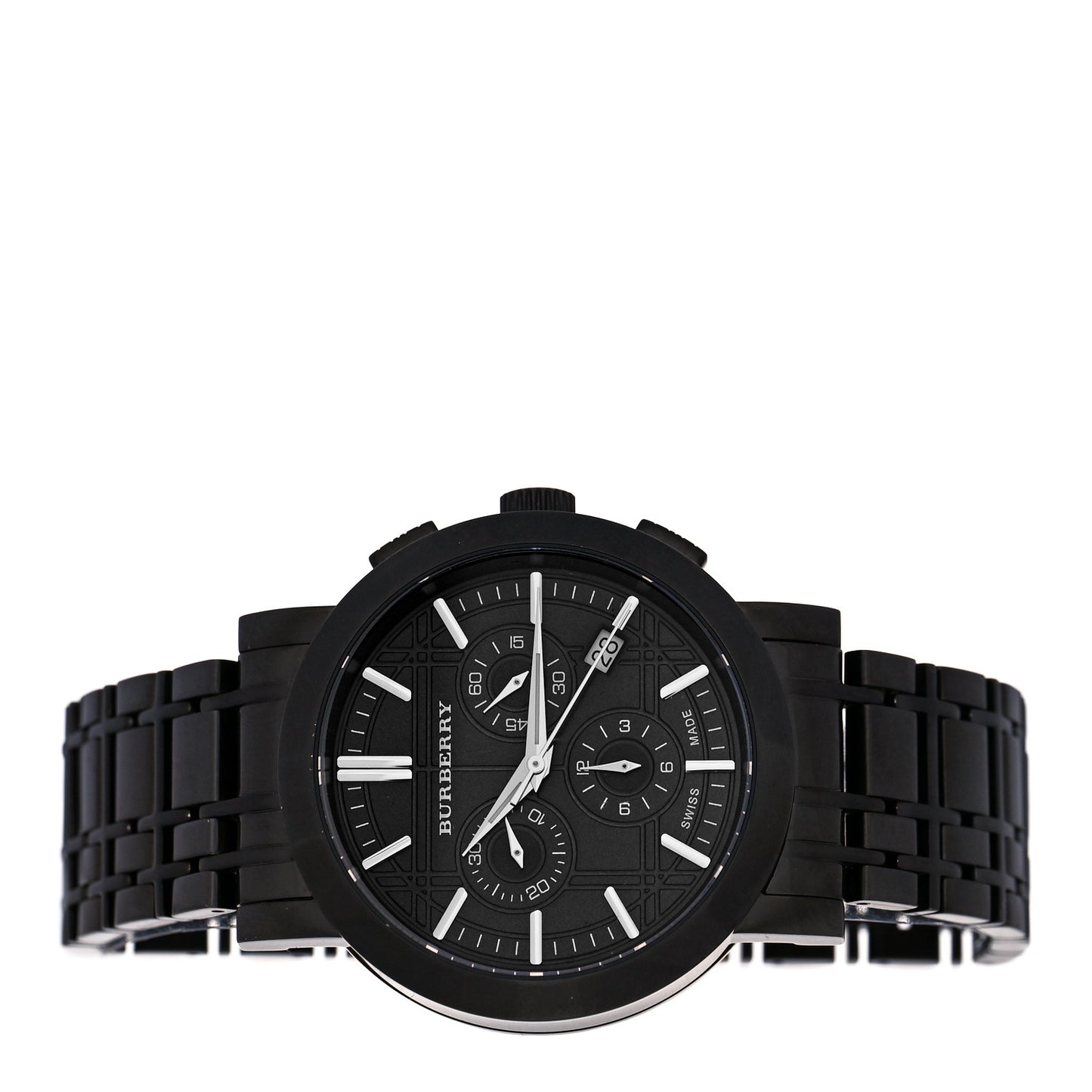 Stainless Steel 38mm Heritage Chronograph Quartz Watch Black BU1373