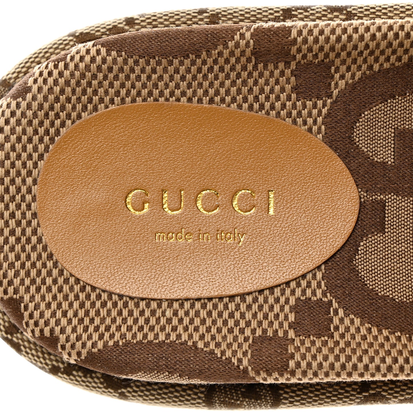 Monogram Maxi GG Angelina Platform 55mm Slide Sandals 39 Camel Ebony