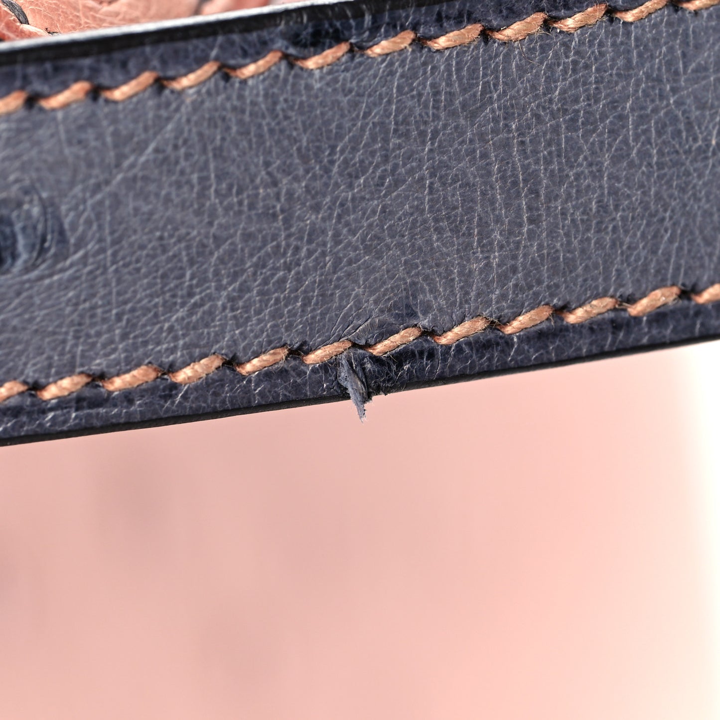 Ostrich Horseshoe Kelly Sellier 28 Terre Cuite Gris Agate