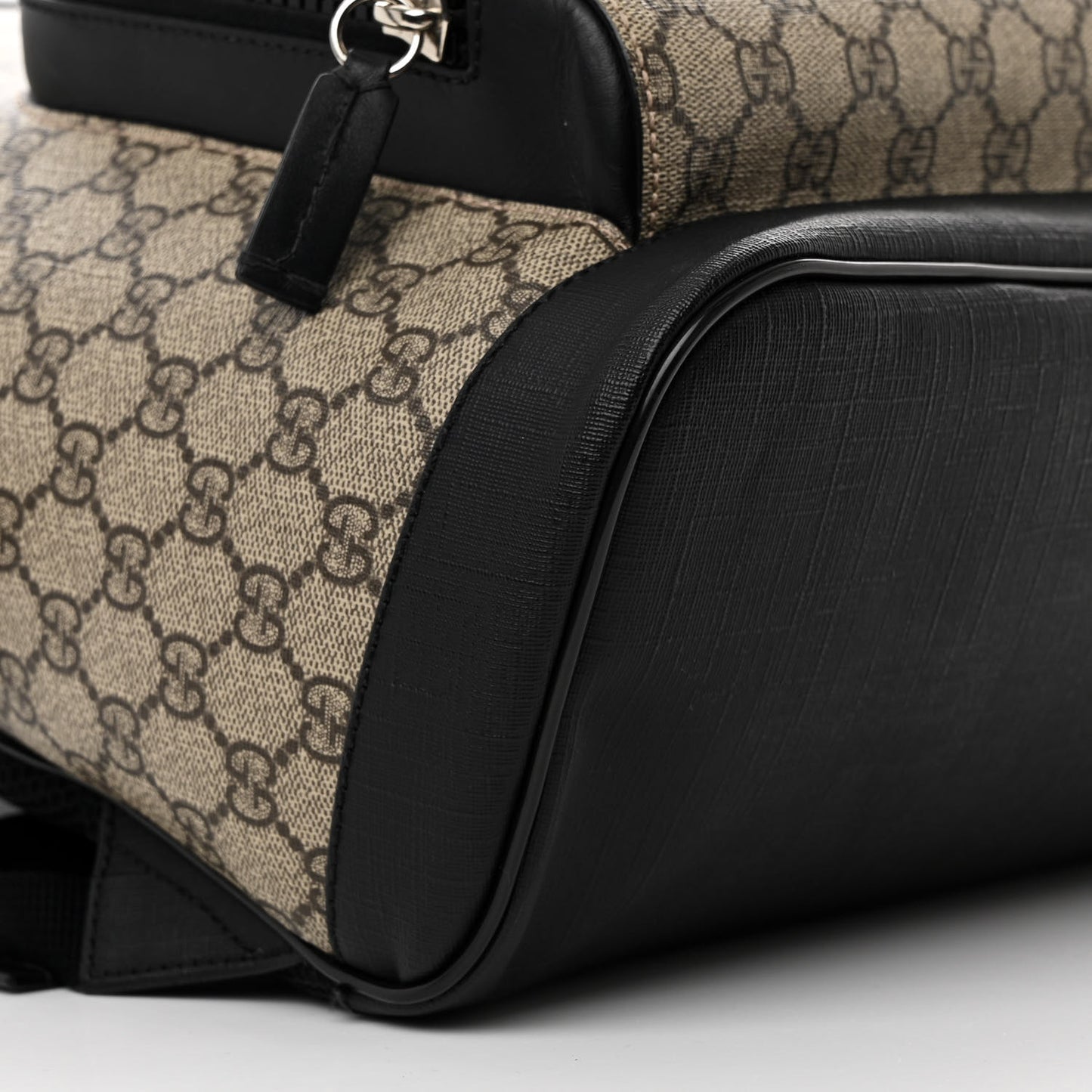 GG Supreme Monogram Medium Backpack Black