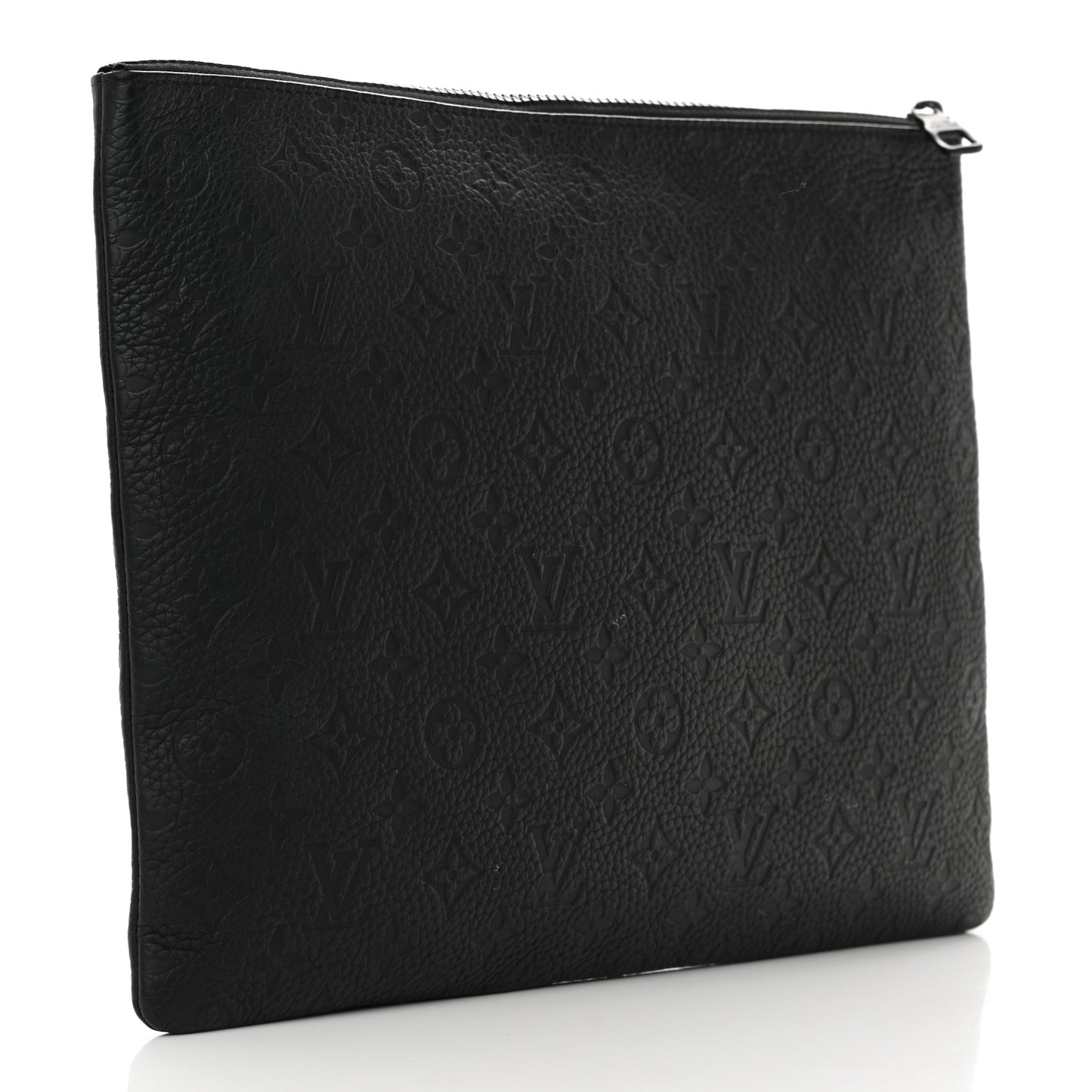 Taurillon Monogram Solar Ray A4 Pouch Black