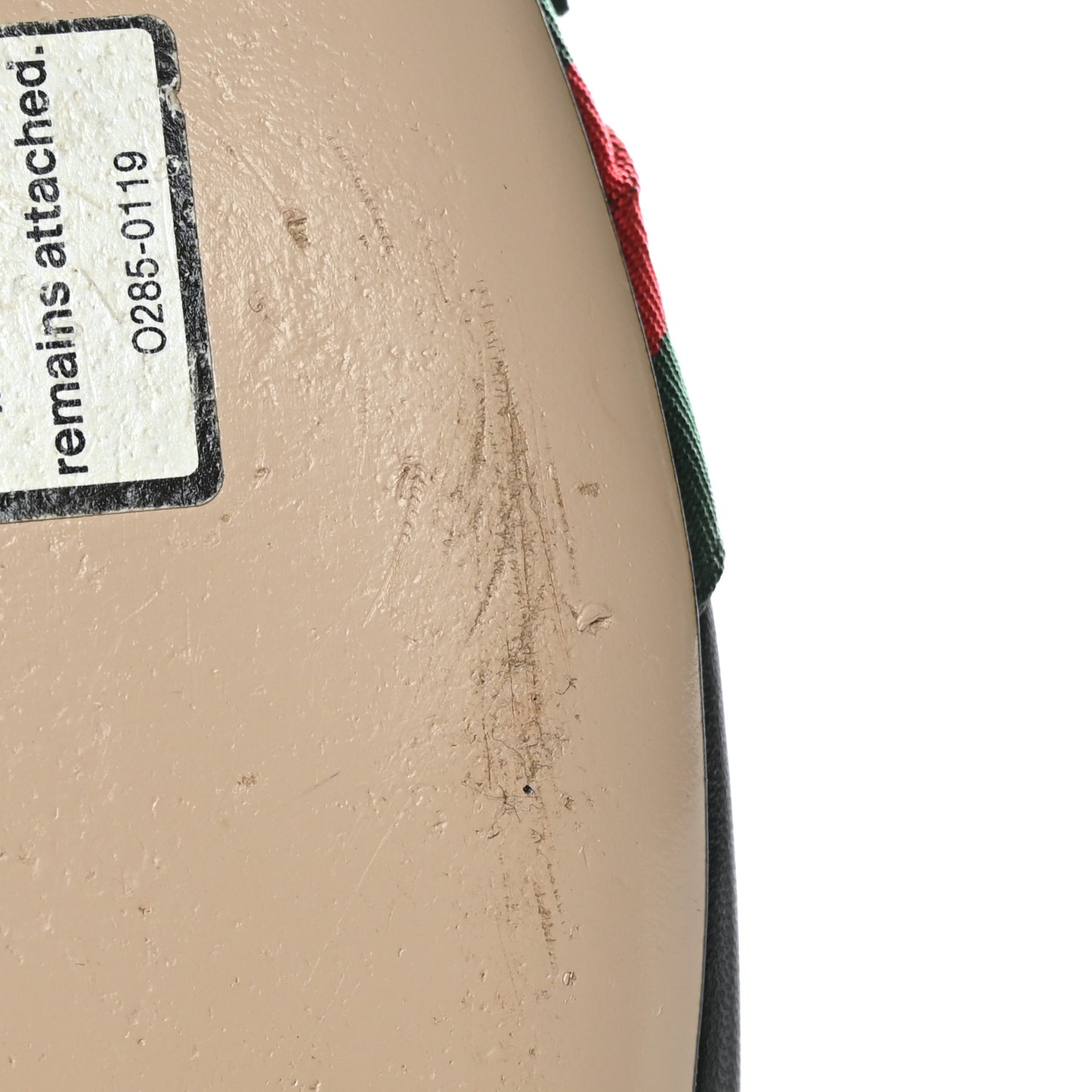 Calfskin Web Ballerina Flat 36 Black
