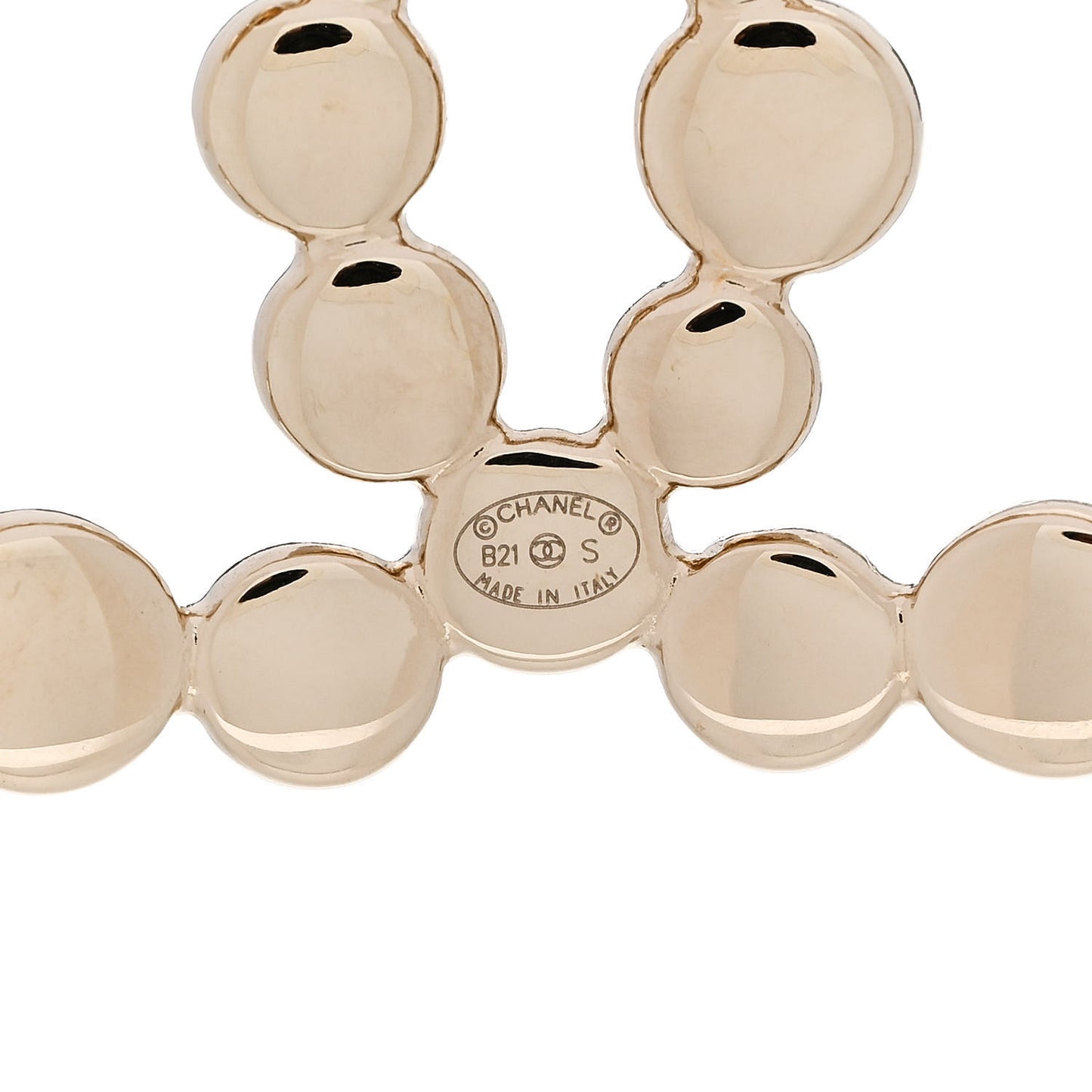 Metal Beaded CC Hair Clip Gold
