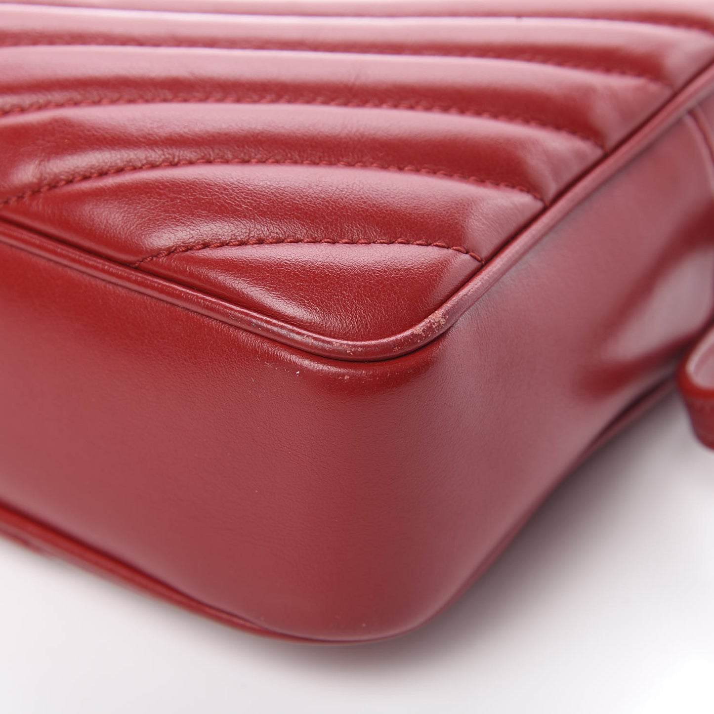 Calfskin Matelasse Monogram Lou Camera Bag Red