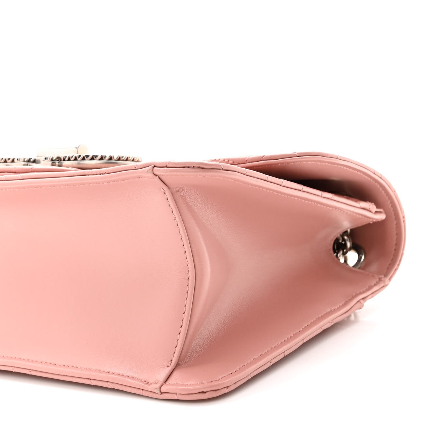 Calfskin Quilted Gancini Flap Bag Antique Rose