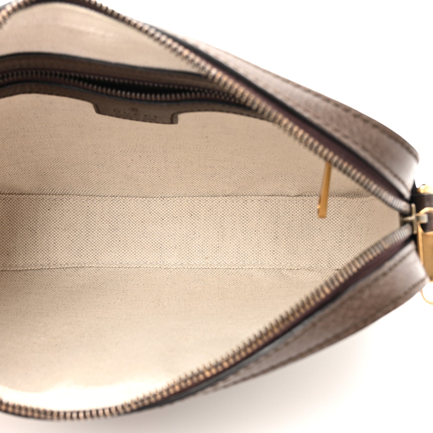GG Supreme Monogram Textured Dollar Calfskin Web Ophidia Wristlet Shoulder Bag Beige Ebony New Acero