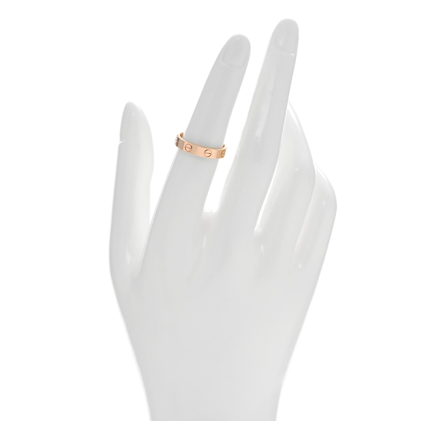 18K Pink Gold 3.5mm LOVE Wedding Band Ring 52 6