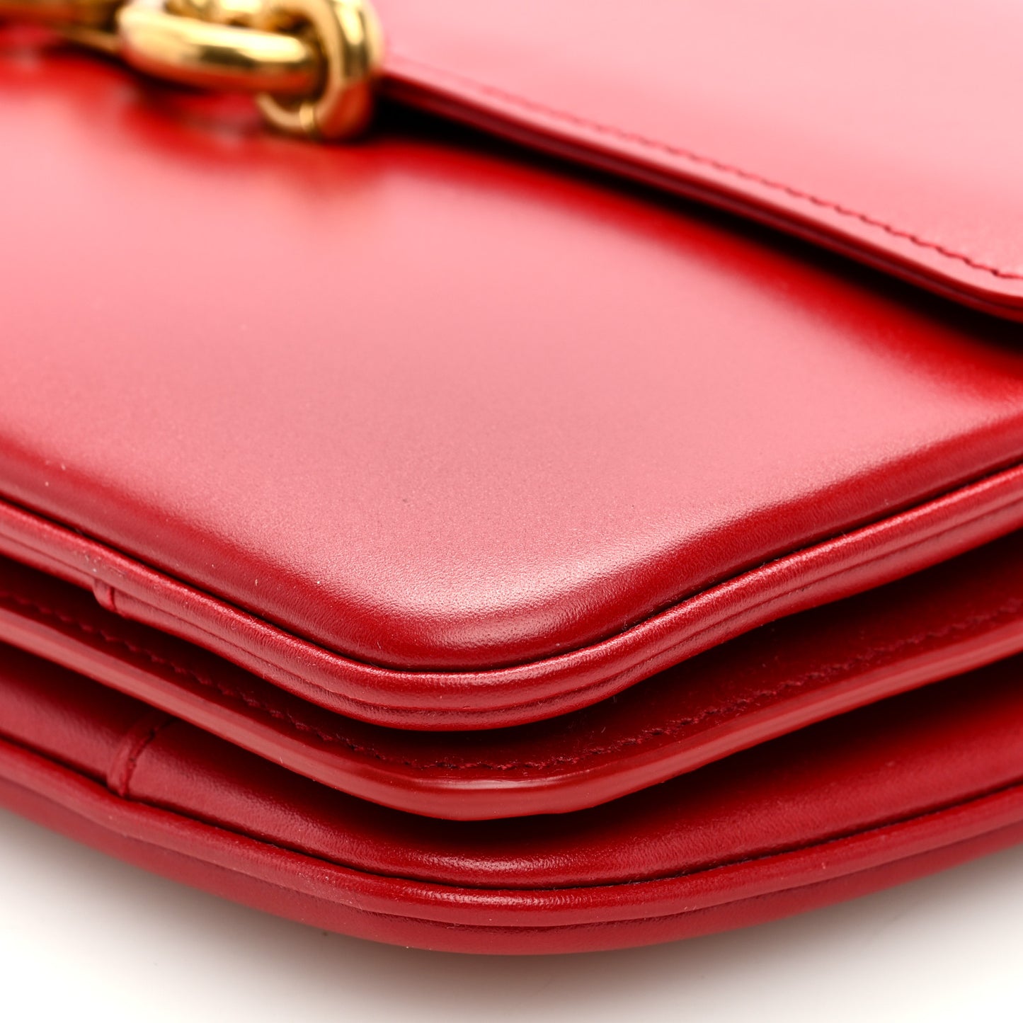 Smooth Calfskin Le Maillon Satchel Rouge Eros