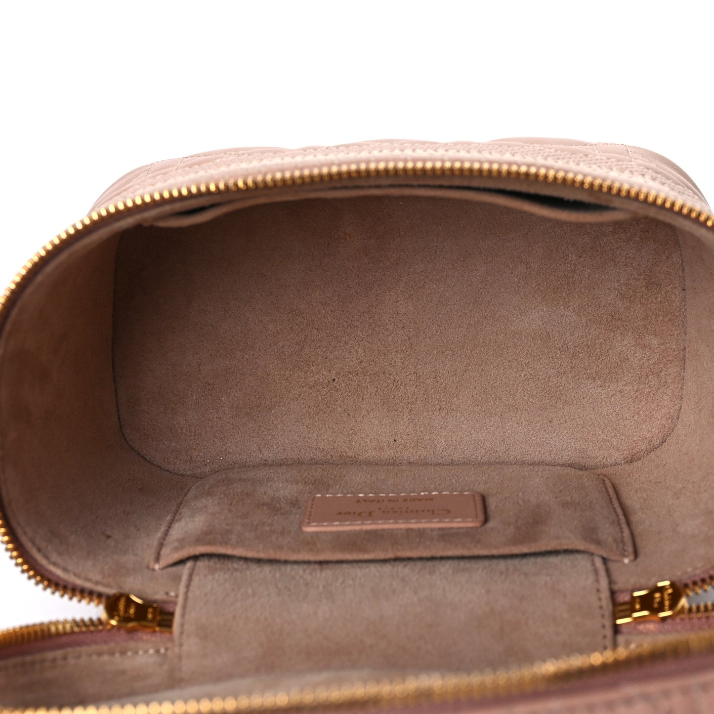 Lambskin Cannage Small Diortravel Vanity Case Rose Des Vents