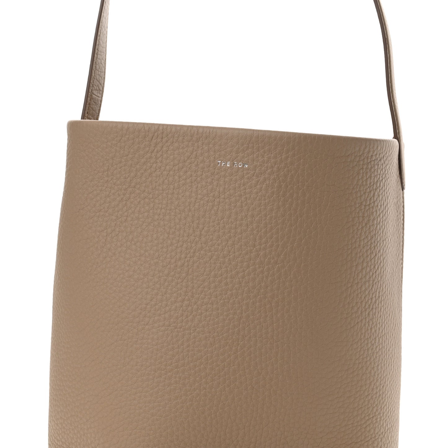 Grained Calfskin Medium N/S Park Tote Dark Taupe