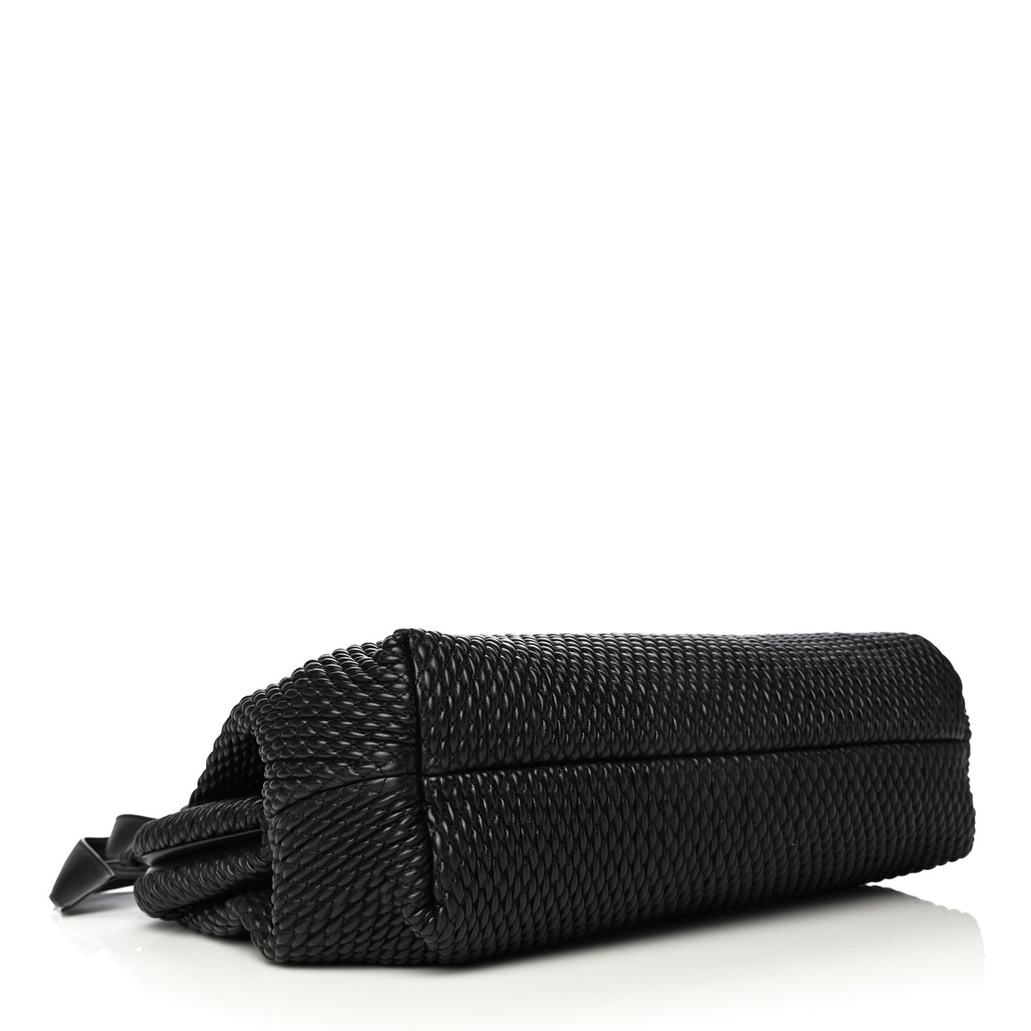 Lambskin Knit Small The Point Triangle Bag Black
