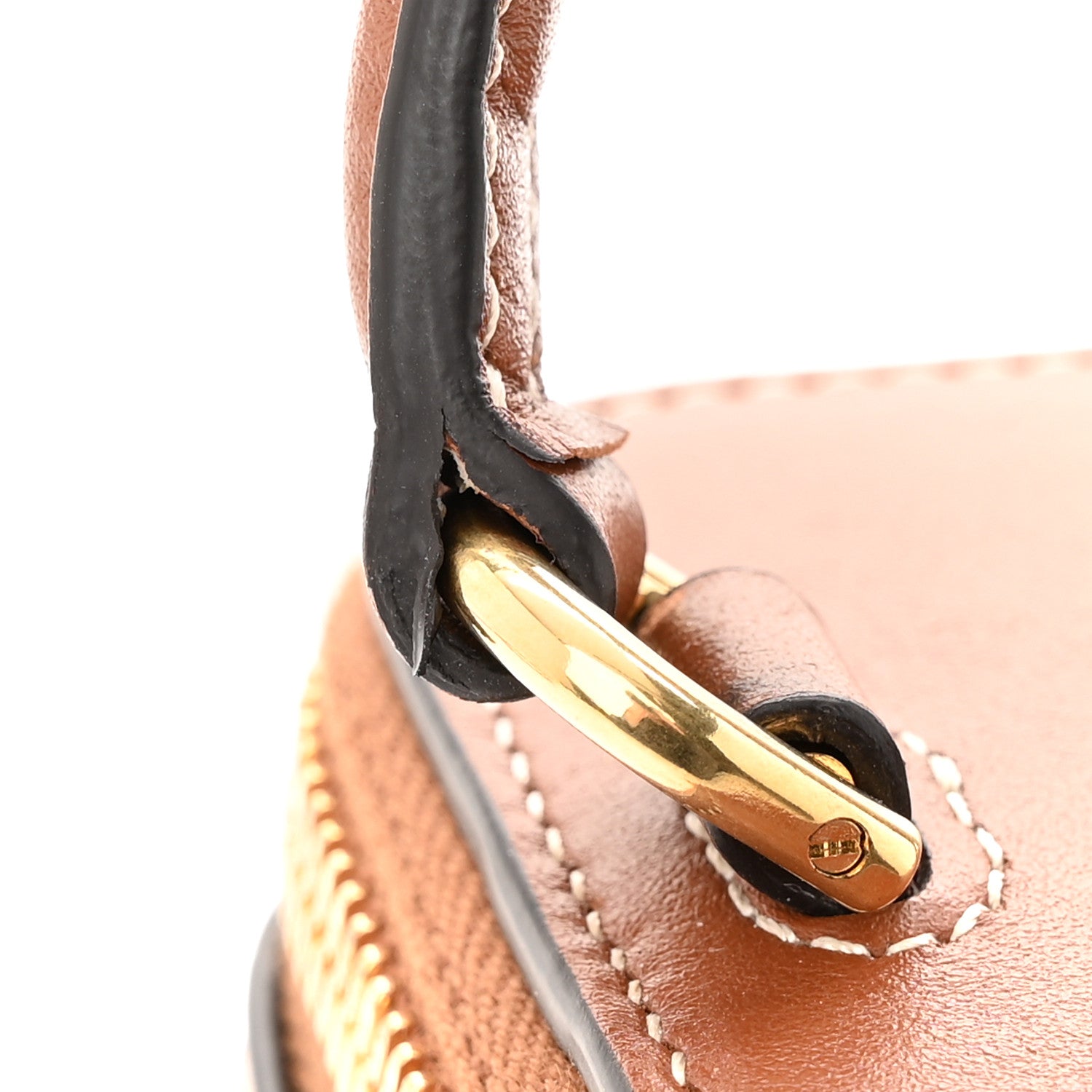 Celine Smooth Calfskin Cuir Triomphe Mini Vanity Case Tan 12 of 16