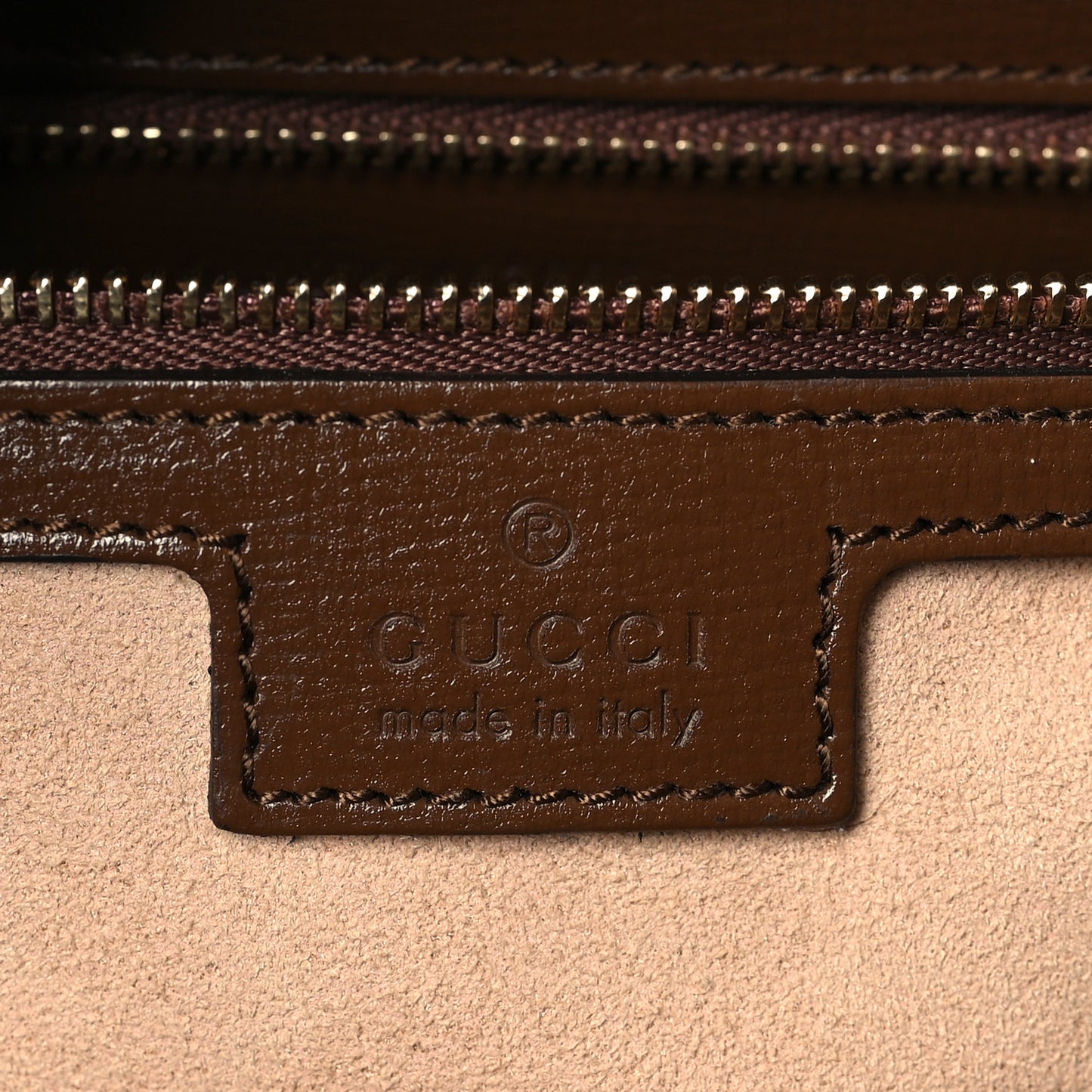 GG Supreme Monogram Azalea Calfskin Web Medium Jackie 1961 Tote Beige Ebony Brown Sugar