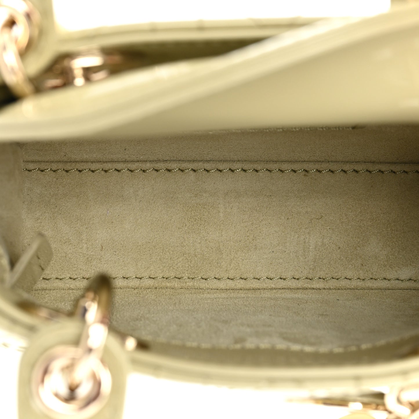 Patent Cannage Micro Lady Dior Sage Green