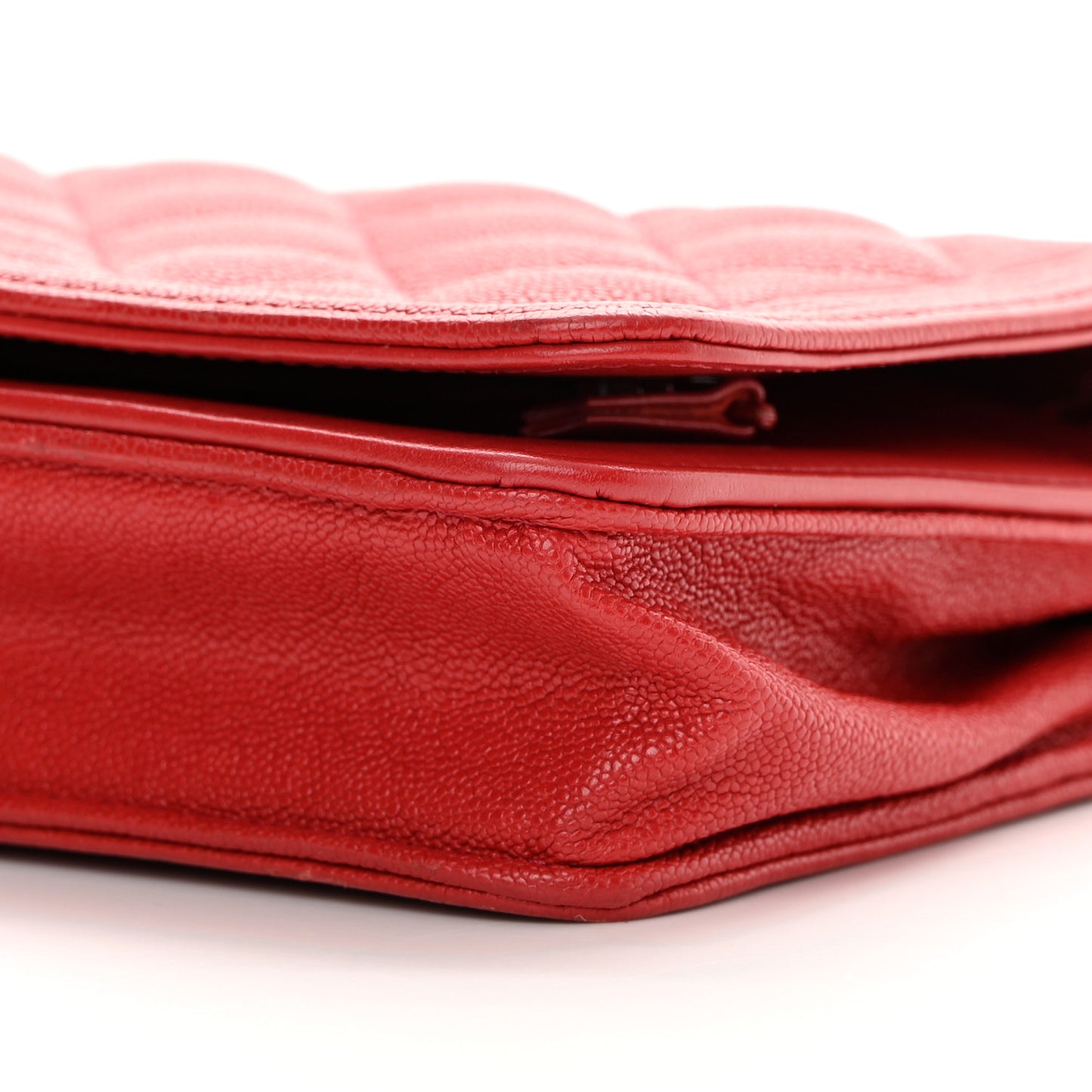 Caviar Quilted Boy Wallet On Chain WOC Red