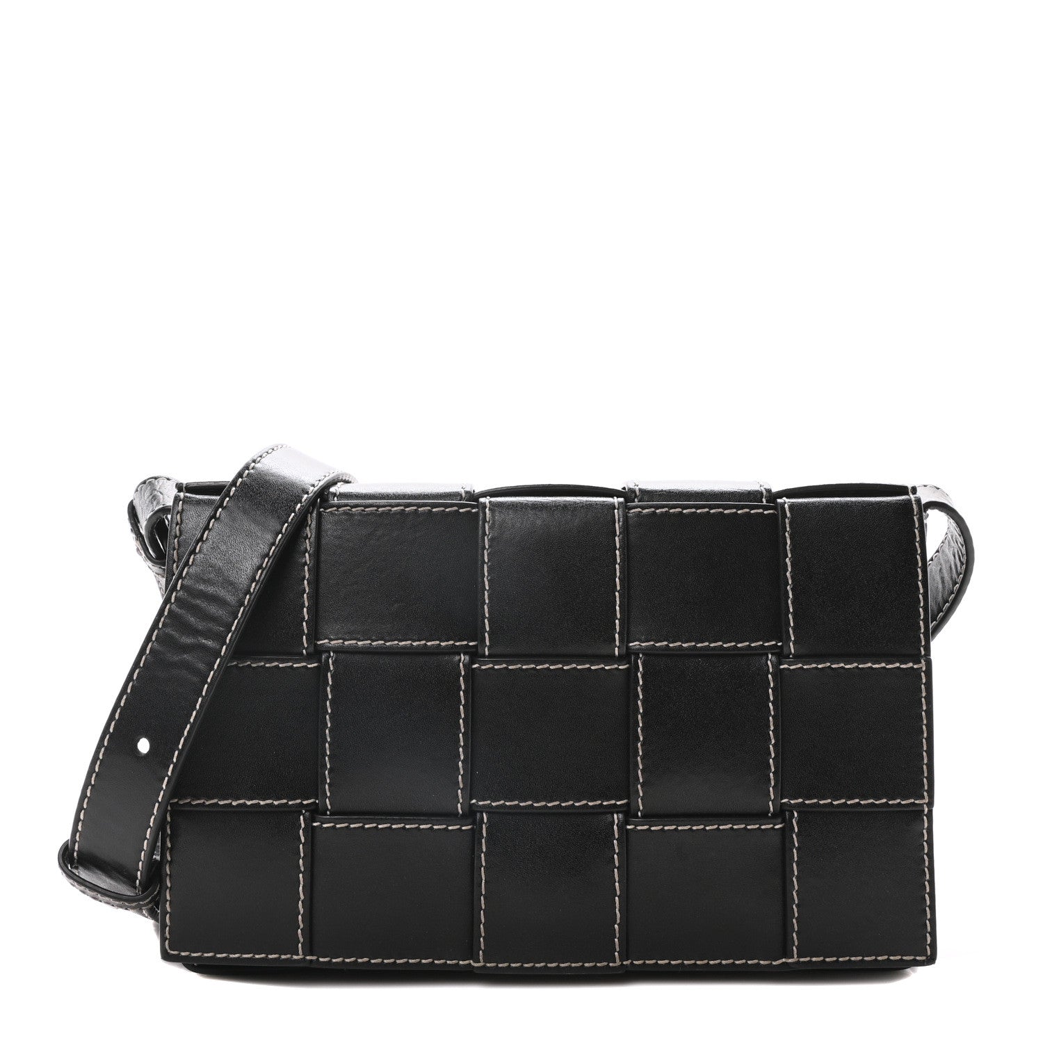 Bottega Veneta Calfskin Maxi Intrecciato Edge Stitch Cassette