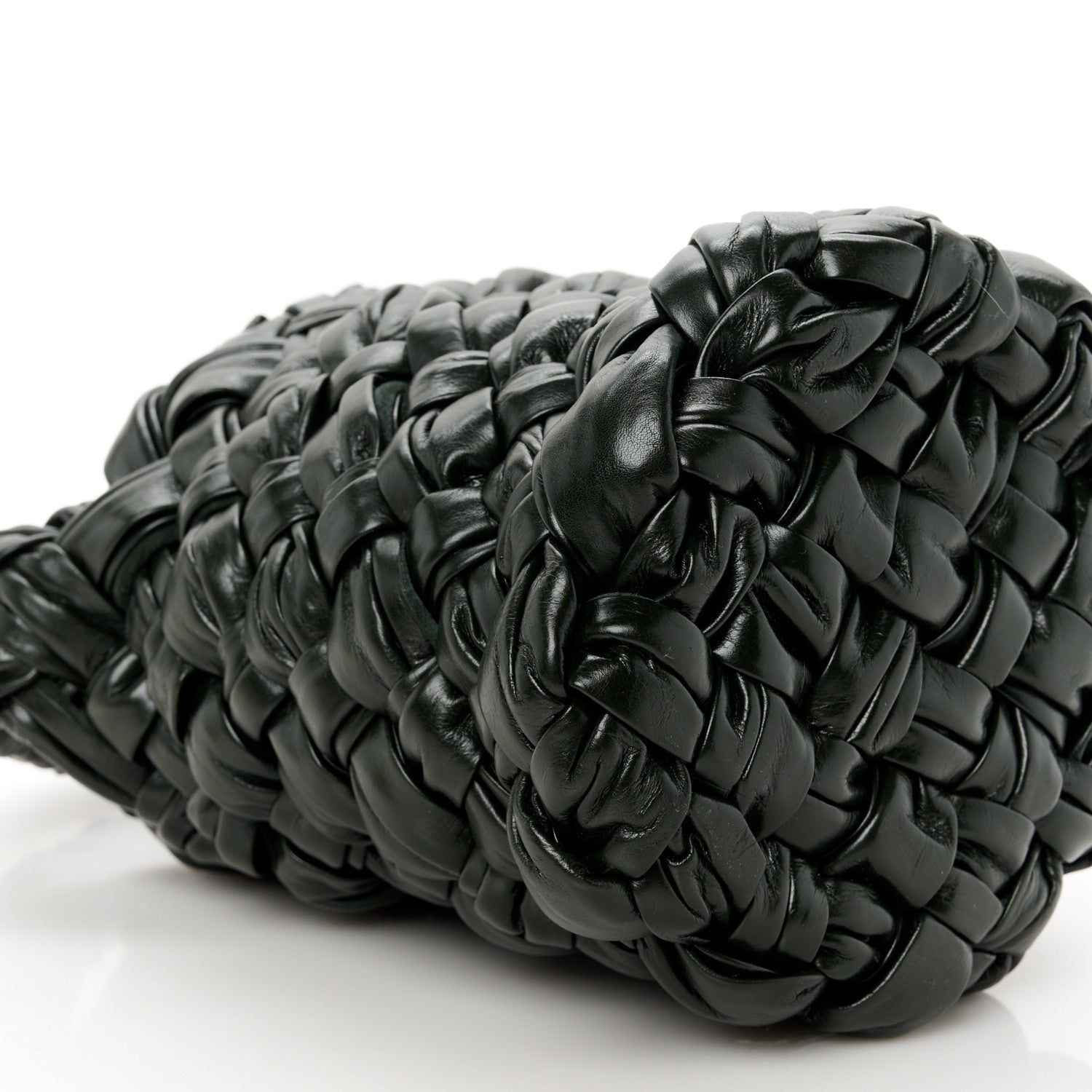 Bottega Veneta Calfskin Intrecciato Kalimero Bucket Bag Dark Green 10 of 11