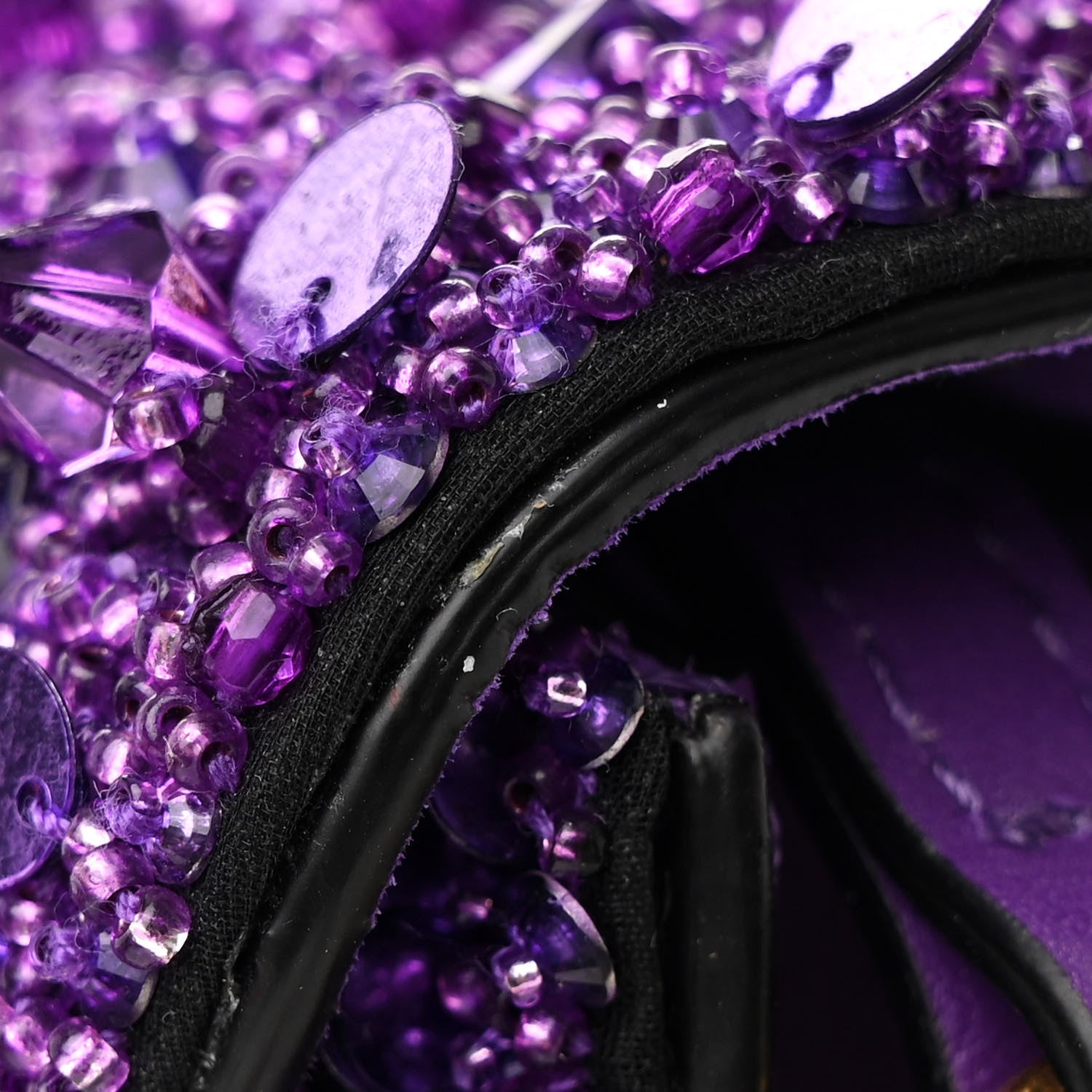 Valentino Garavani Sequin Crystal Vlogo Embroidered Small Loco Shoulder Bag Astral Purple 10 of 10